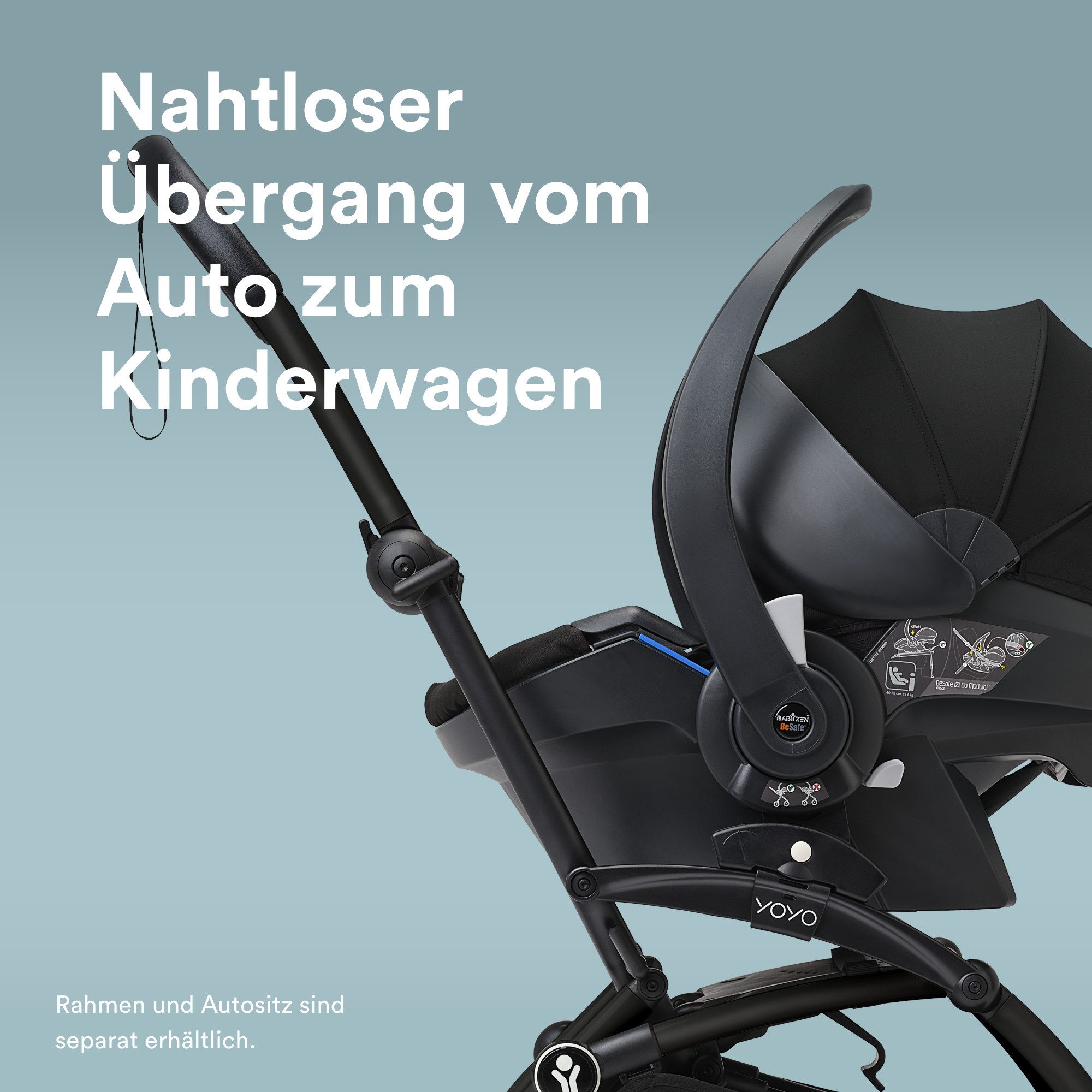 Stokke Kinderwagen-Adapter YOYO Autositzadapter - Größe M, Zur Verwendung mit dem YOYO Kinderwagen