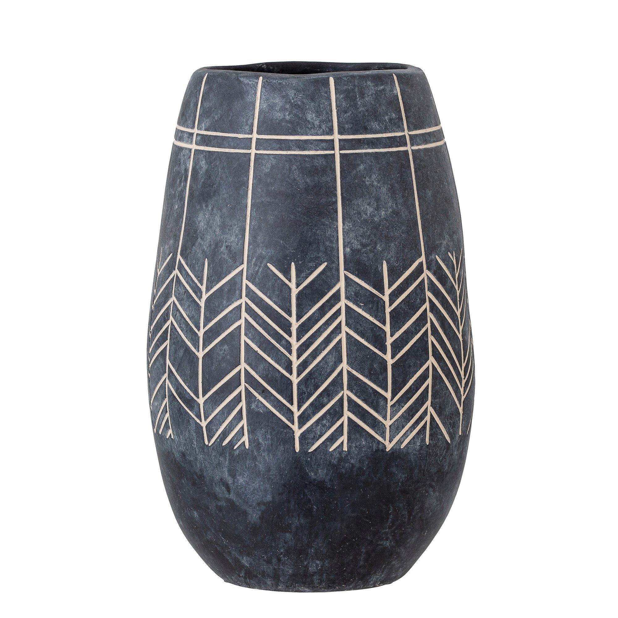Dekovase Bloomingville Mahi Deko-Vase, Schwarz, Keramik