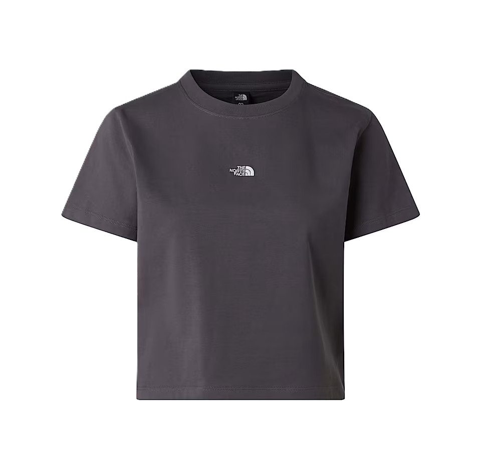 The North Face Kurzarmshirt CUTIE TEE - Cropped Shirt - Crop Top - kurzes T-Shirt - Grau