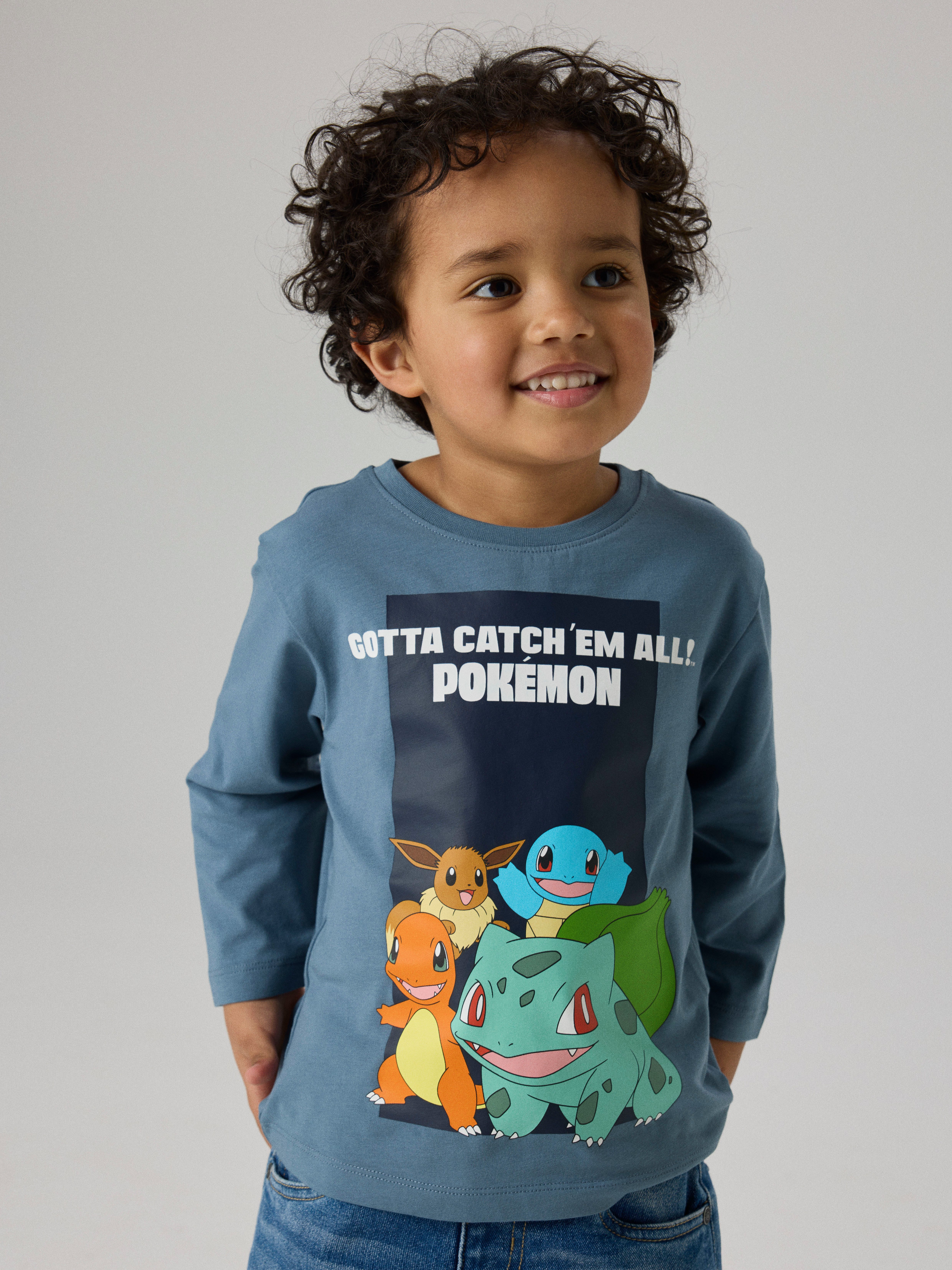 Name It Langarmshirt NMMSOUTH POKEMON LS NREG TOP NOOS BFU Baumwollmischung, regular fit, mit Pokemon Druck – Bild 2 von 5