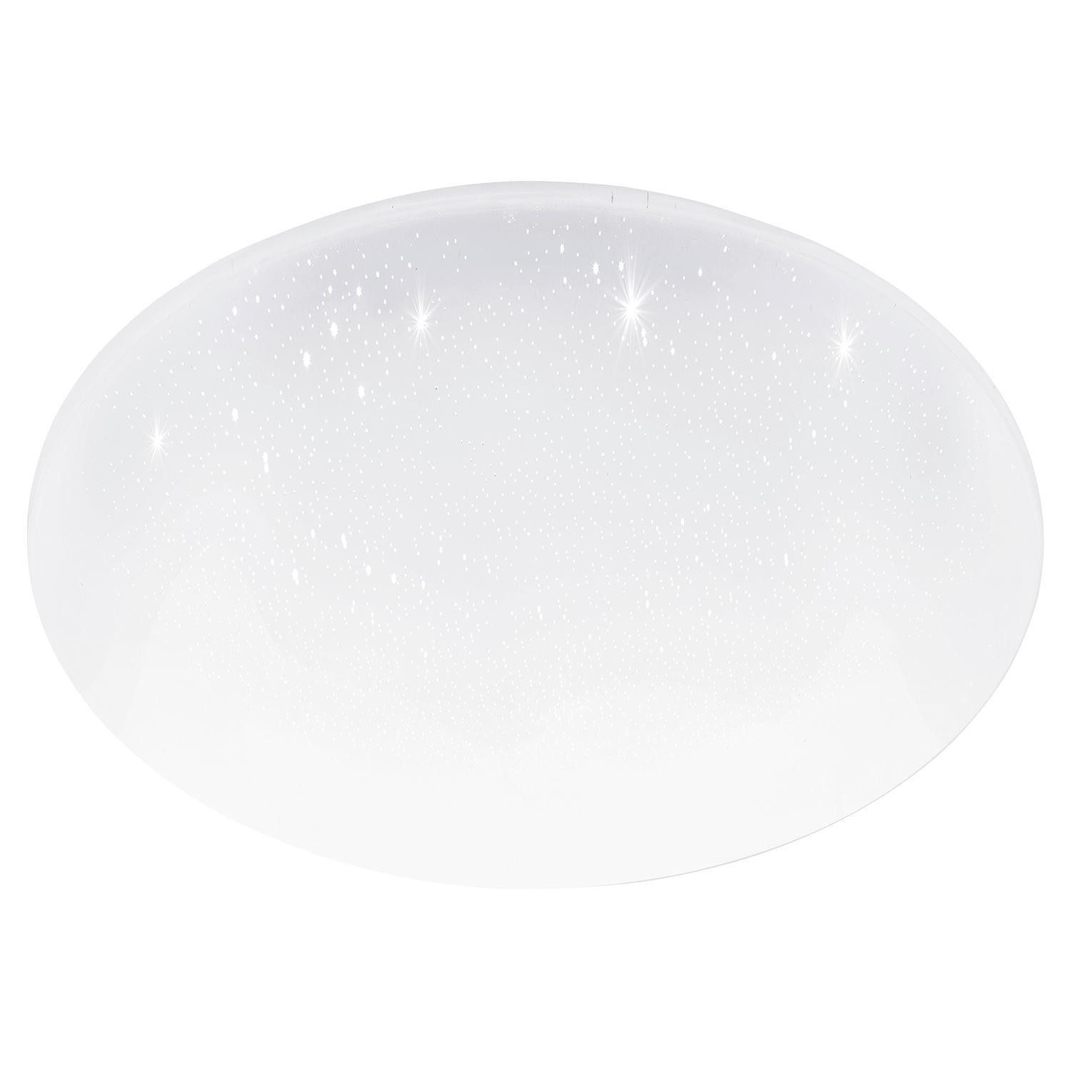 EGLO LED Deckenleuchte POGLIOLA, Ø 50 cm, Weiß, Kunststoff, Stahl, Anpassung der Farbtemperatur, Sternenhimmel, LED fest integriert, Extra-Warmweiß, Neutralweiß, Tageslichtweiß