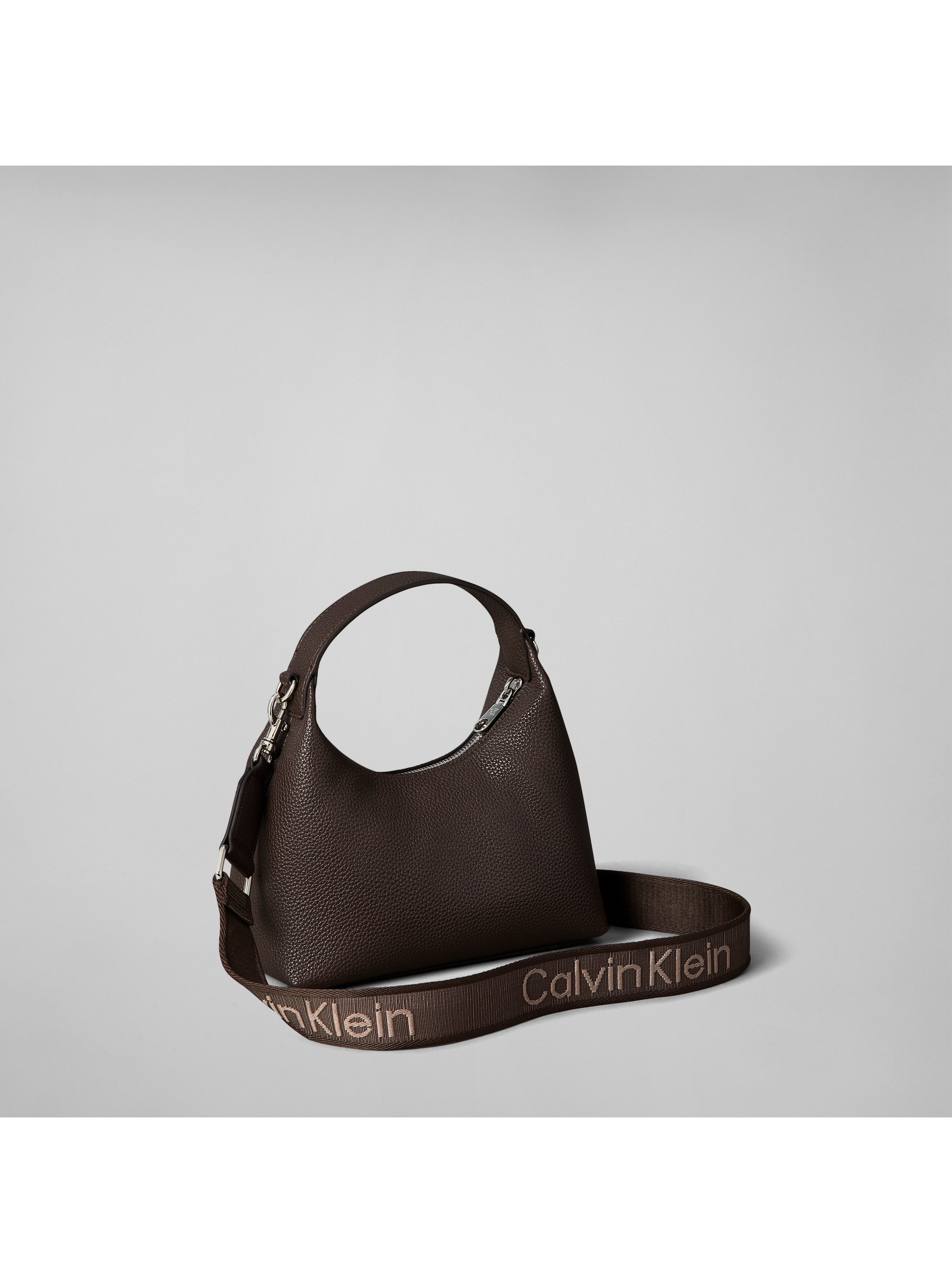 Calvin Klein Hobo WEBBING STRAP SMALL BAG, Mini Bag, Hobo Bag, Henkeltasche mit zusätzlichem Unhängeriemen