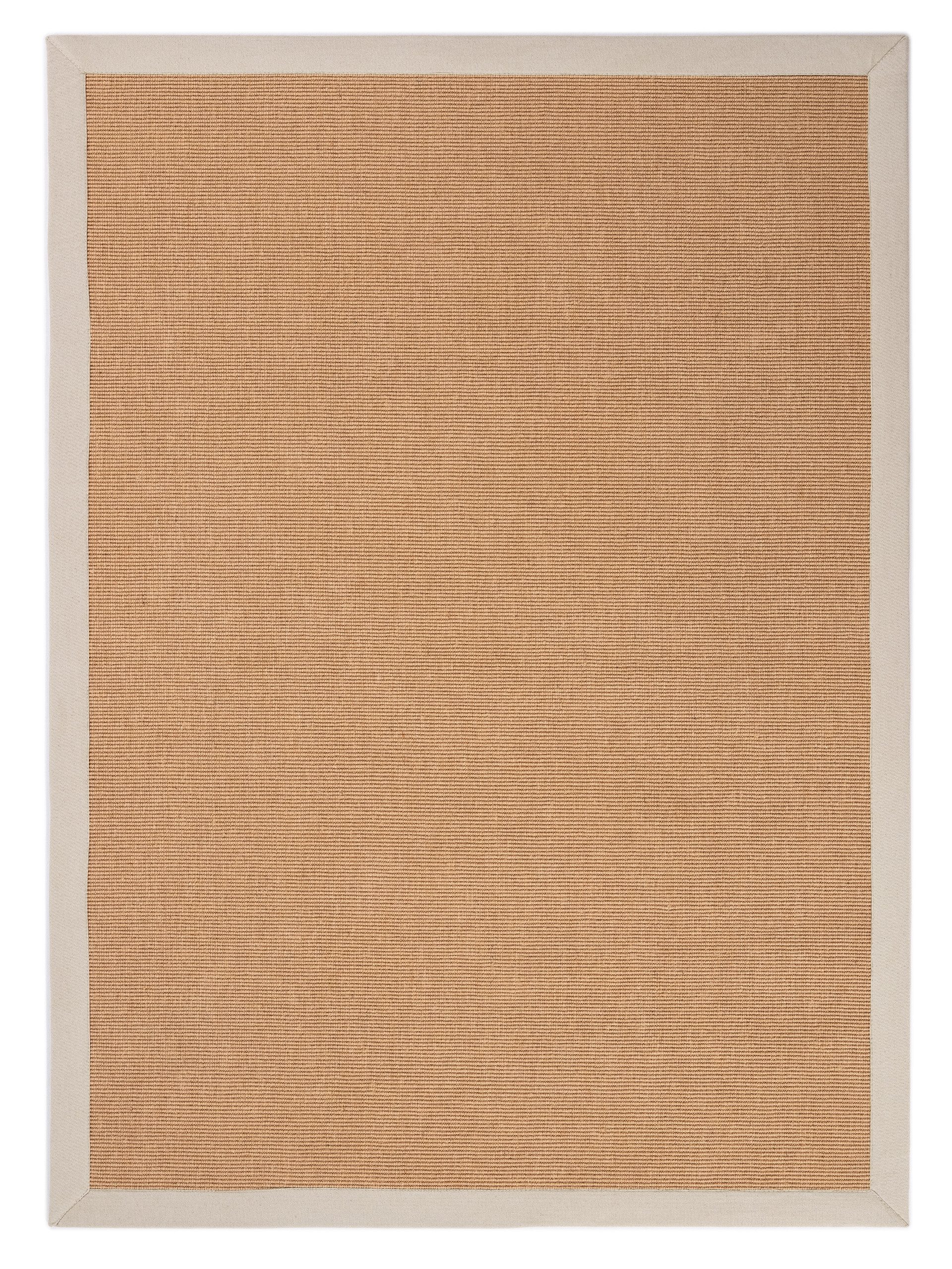 carpetfine Sisalteppich Sisal, auch als Läufer erhältlich, rechteckig, Höhe: 5 mm, mit farbiger Bordüre, Anti Rutsch Rückseite, viele Größen, Wohnzimmer