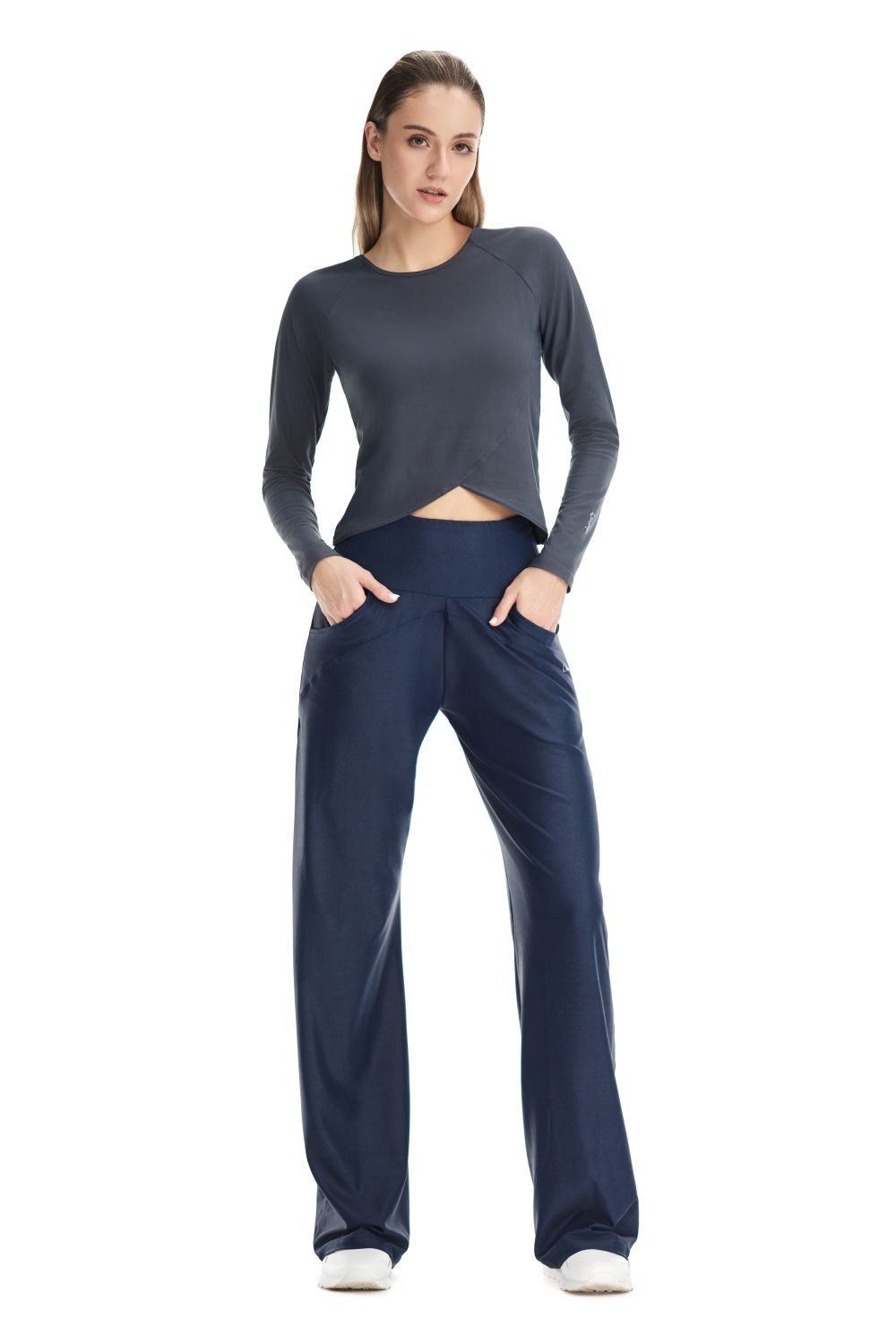 Winshape Langarmshirt Cropped Functional Light and Soft Overlap-Applikation