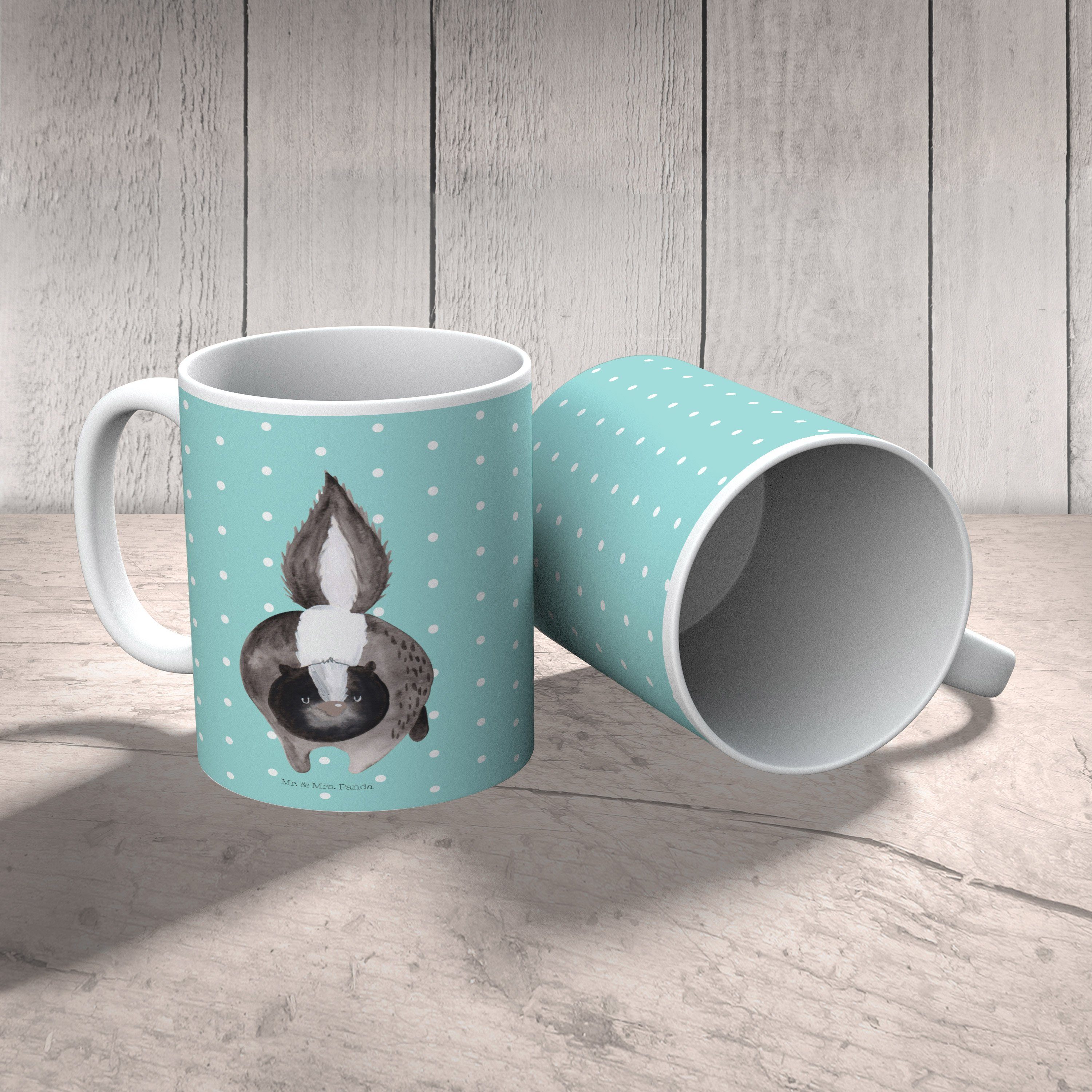 Panda Türkis - Mrs. Stinktier Sprüche, Tasse Geschenk, Tasse, Tasse Pastell - Mr. Keramik & Angriff