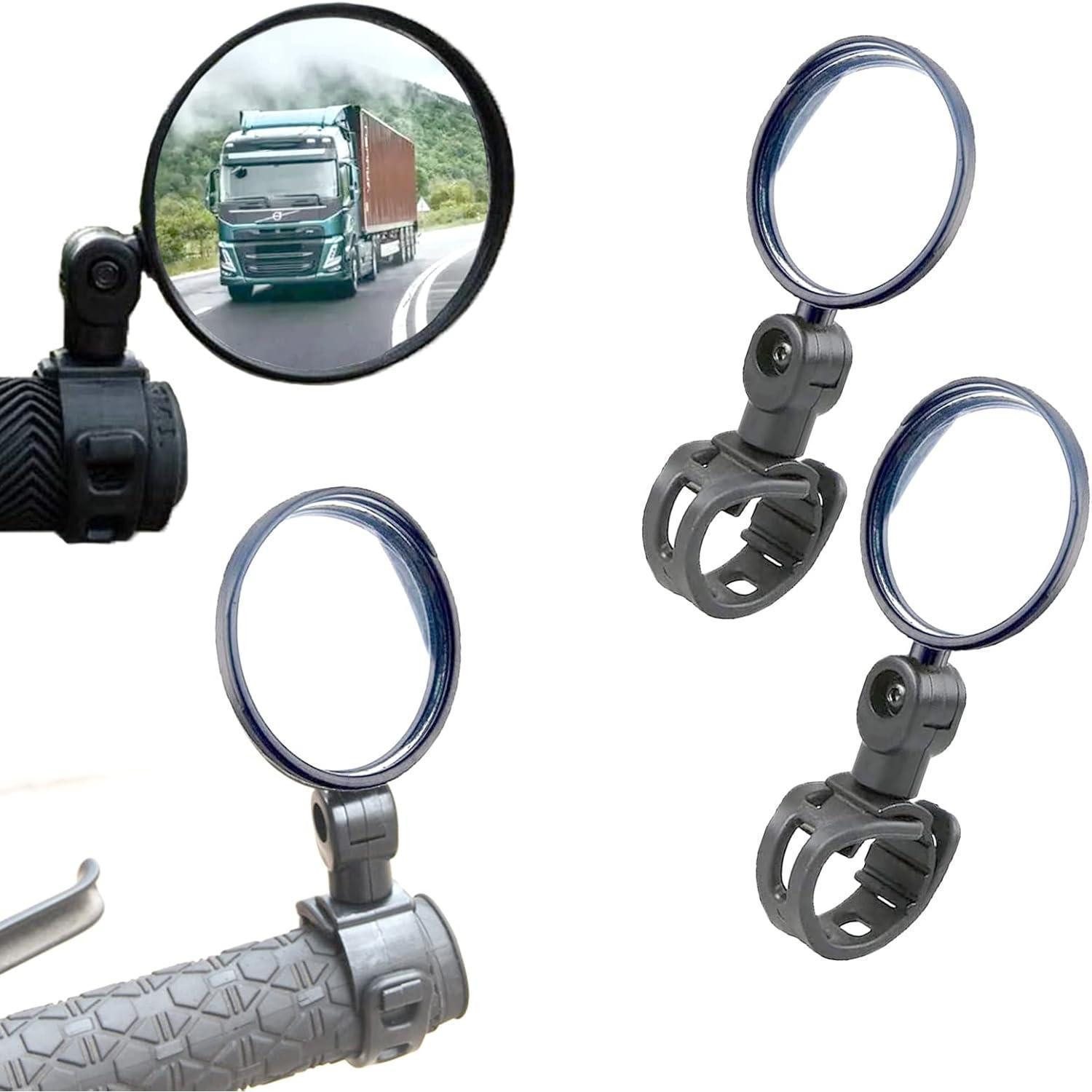 LuxusKollektion Fahrradspiegel Fahrrad Rückspiegel 2 Stück 360° verstellbar Universal Weitwinkel