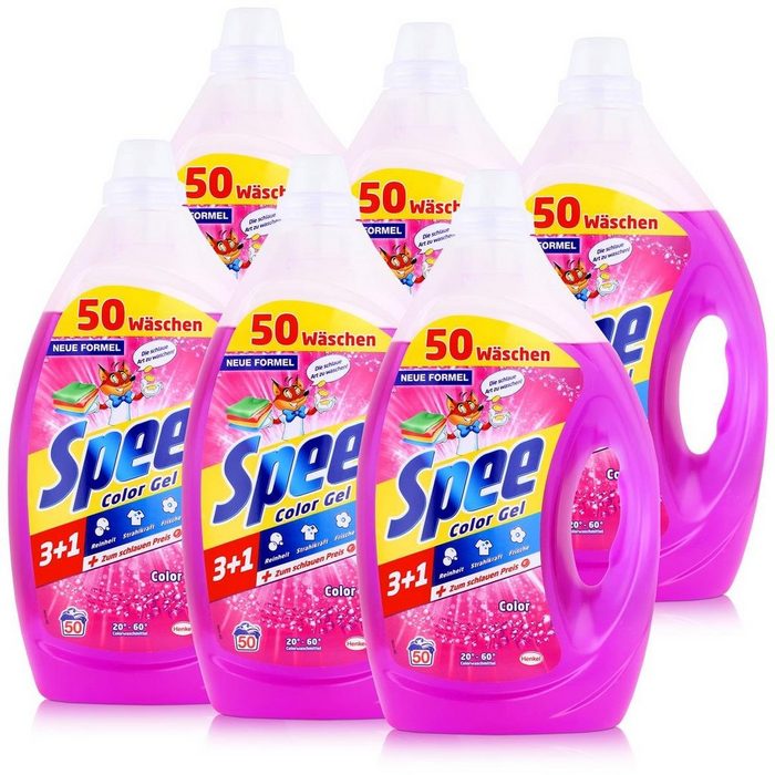Spee Spee Aktiv Gel Color Waschmittel 2 5L - Für saubere Wäsche (6er Pack) Colorwaschmittel
