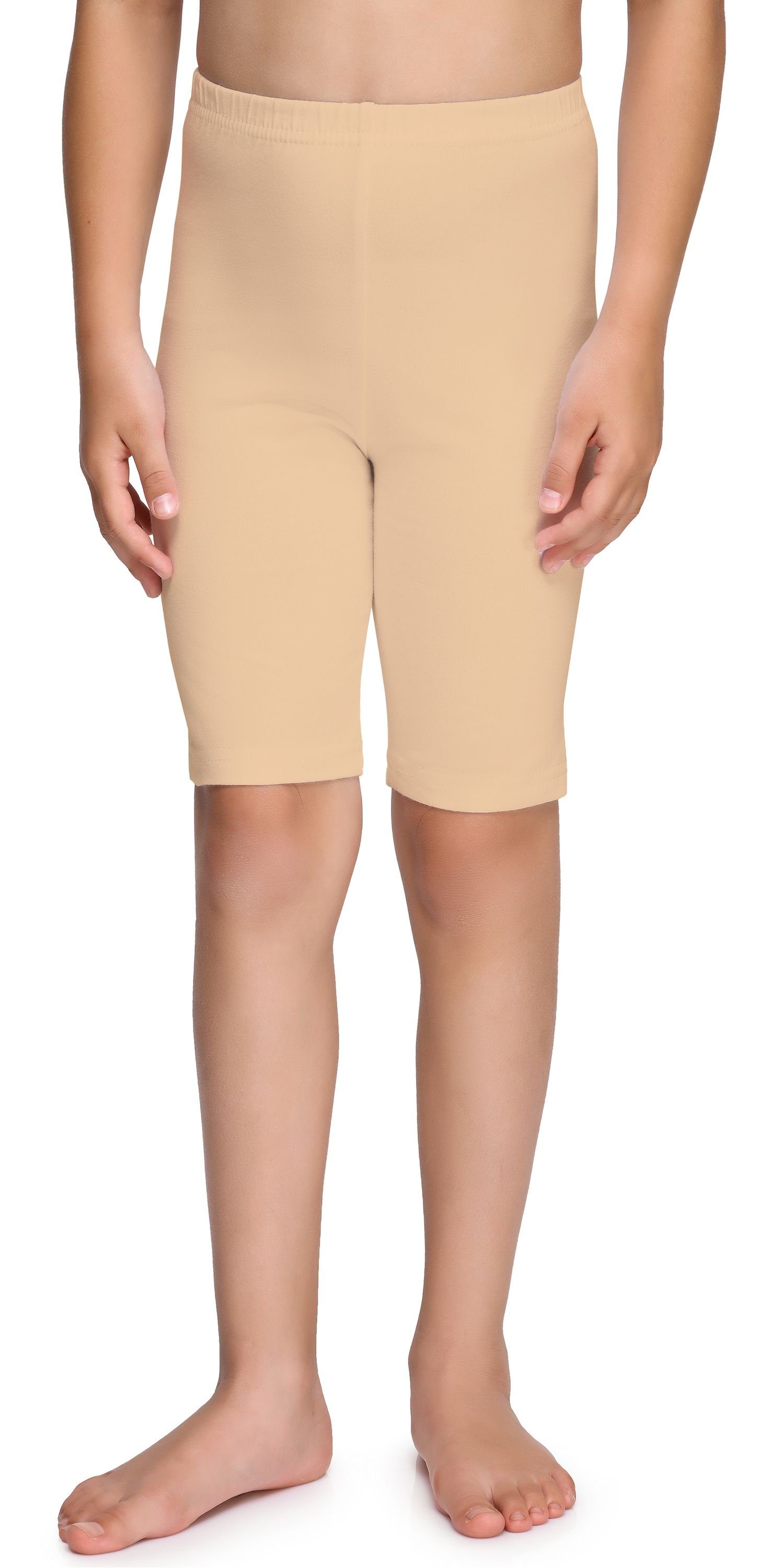 Merry Style Leggings Mädchen Kurze Leggings aus Baumwolle MS10-227 (1-tlg) elastischer Bund Sand | Shorts