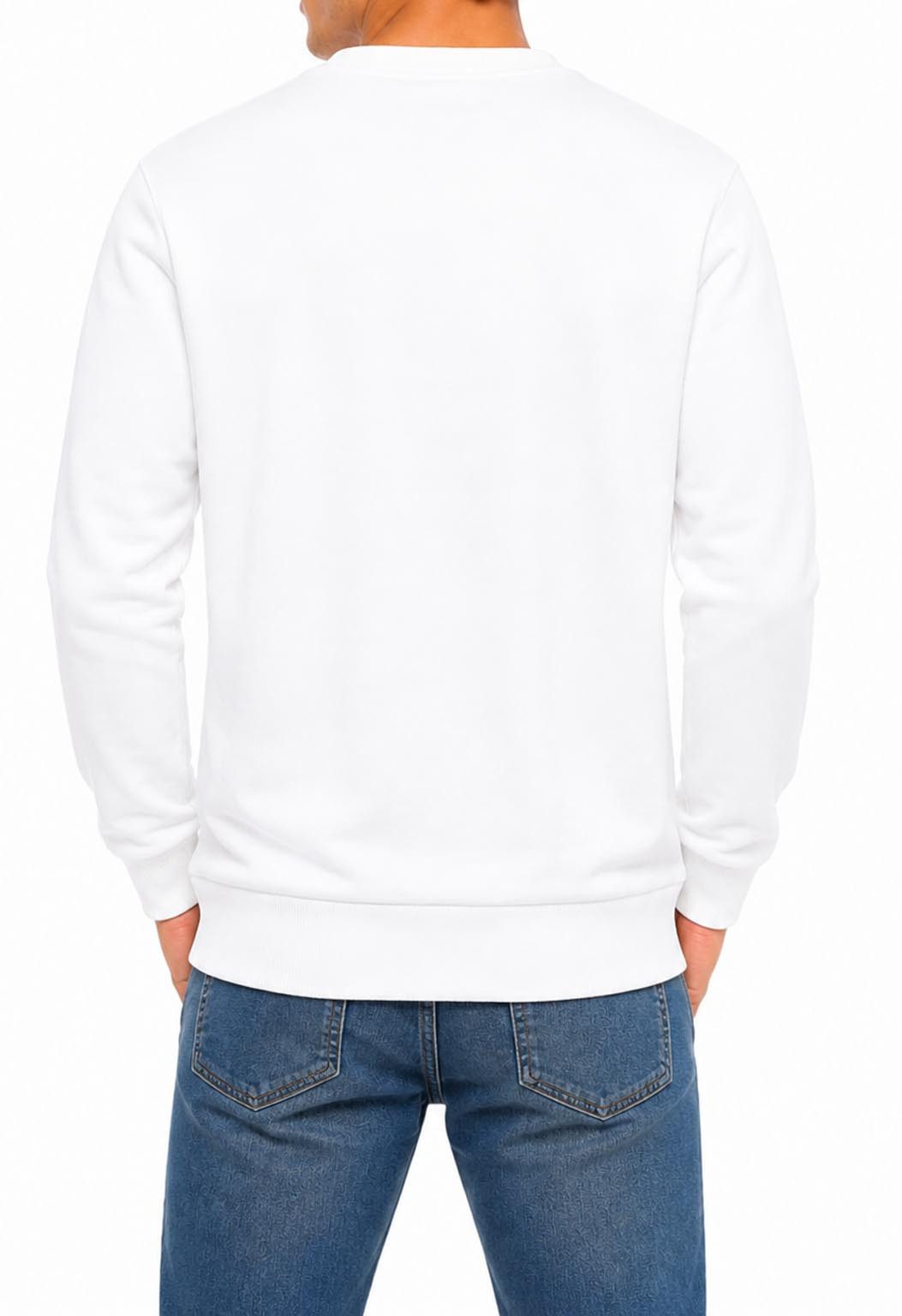 Diesel T-Shirt Diesel Herren S-GIR-CREWNECK TONE ON TONE Sweatshirt Weiß