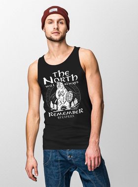 Neverless Tanktop Herren Tank-Top Bär Wiking Adventure Runen the North Natur Muskelshirt Muscle Shirt Neverless® mit Print