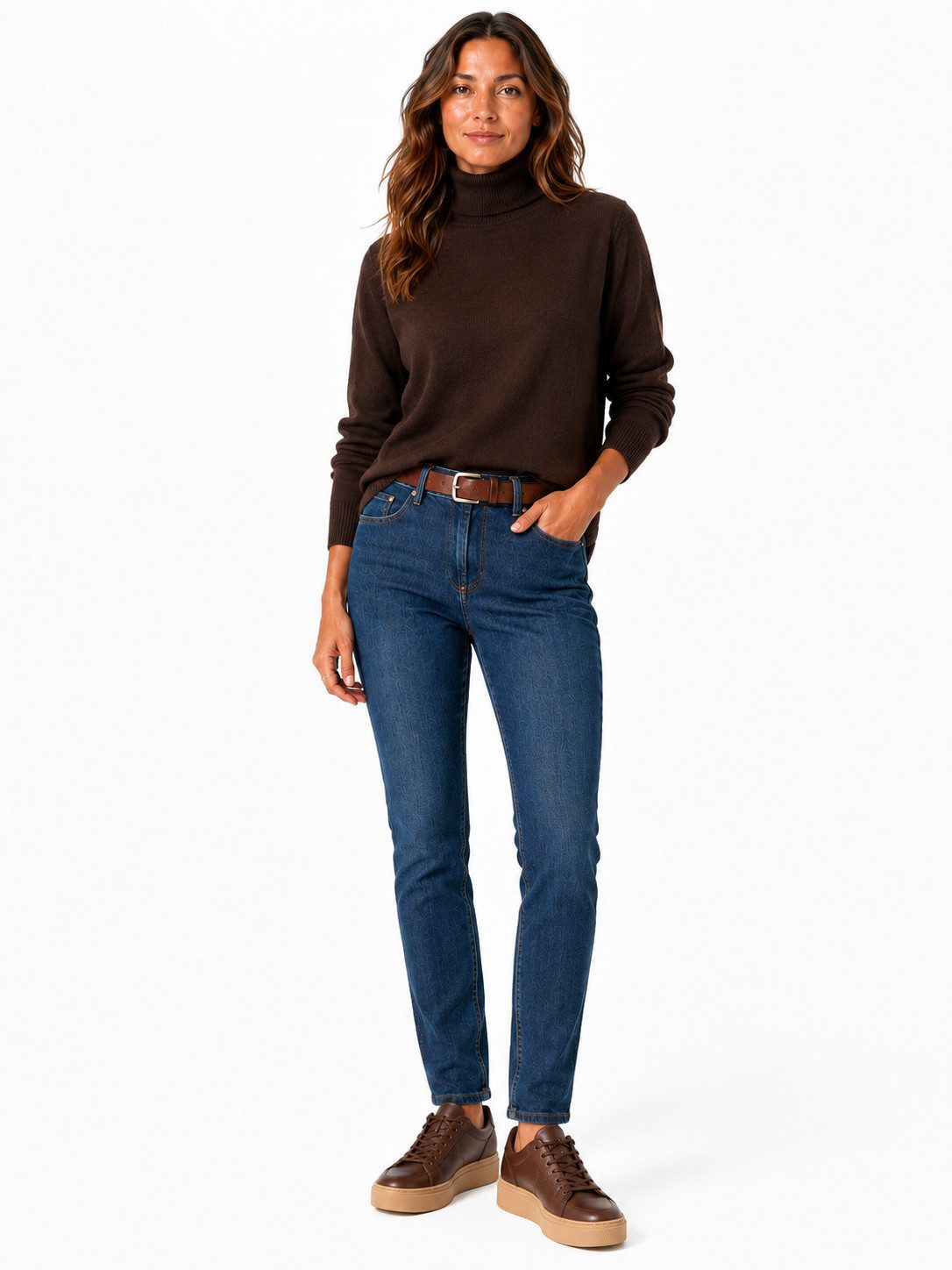 STARK DIE HOSE Stretch-Jeans CORA-Damen Stretch Jeans mit Dehnbund,5-Pocket,schlanker Oberschenkel OEKO-TEX® Standard -zertifiziert und zugleich MADE IN EUROPE