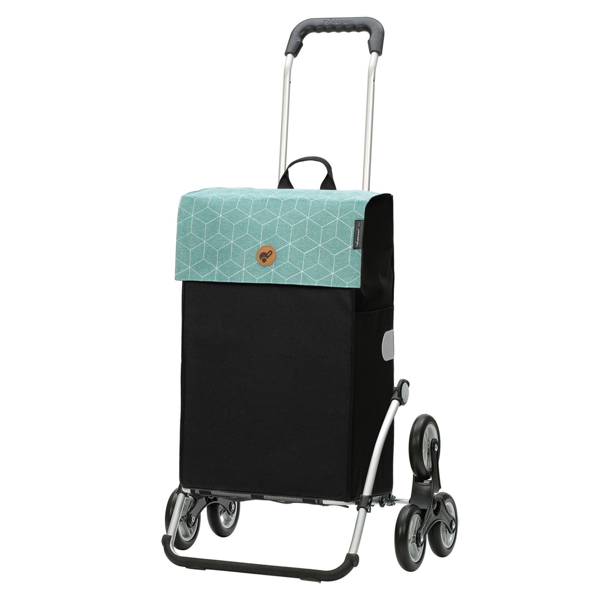 Andersen Einkaufstrolley Treppensteiger Royal Shopper, 41 l, Reflektoren, Tragegriff mint