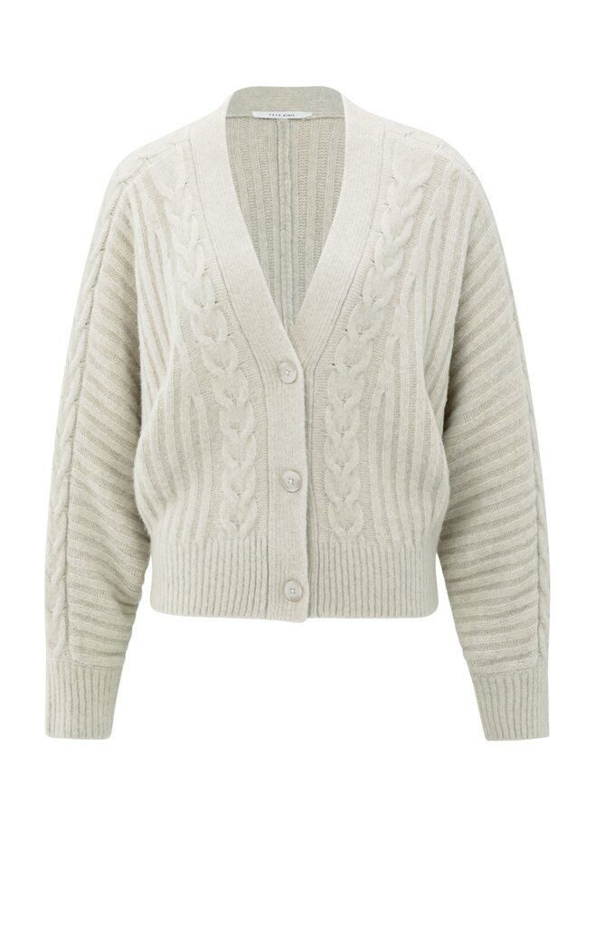 YAYA Cardigan Strick-Cardigan mit Zopfmuster