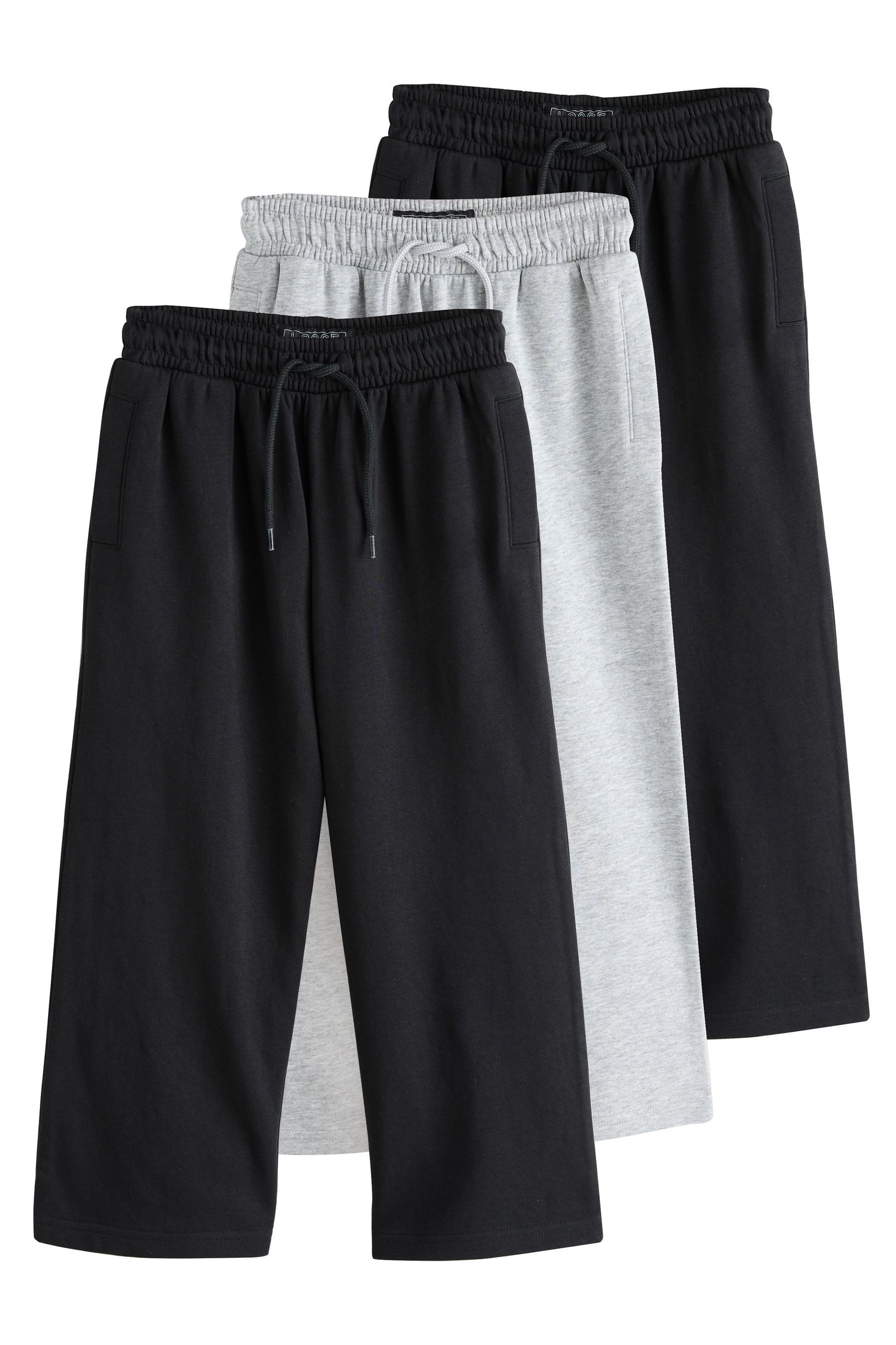 Next Jogginghose Jogginghose im Wide Fit, 3er-Pack (3-tlg)