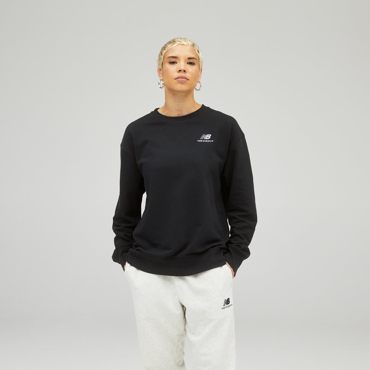 New Balance Laufshirt Uni-ssentials French Terry Crewneck Sweatshirt BK