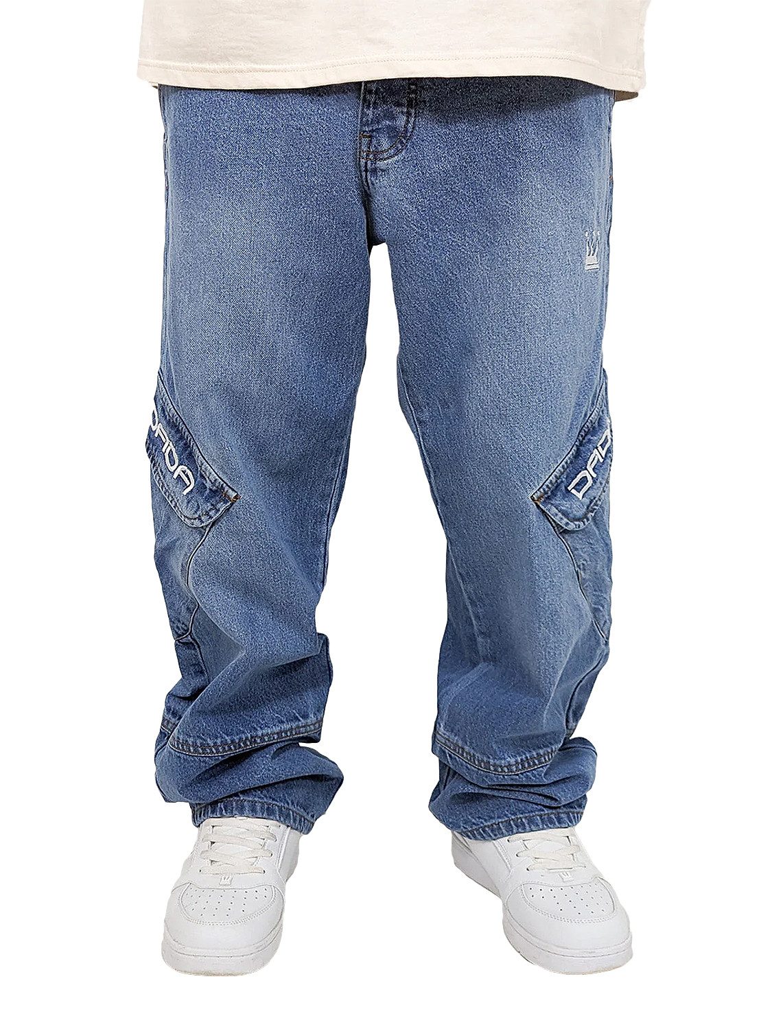 DADA Supreme Regular-fit-Jeans HipHop Denim Baggy Pants mit Cargo Taschen u günstig online kaufen
