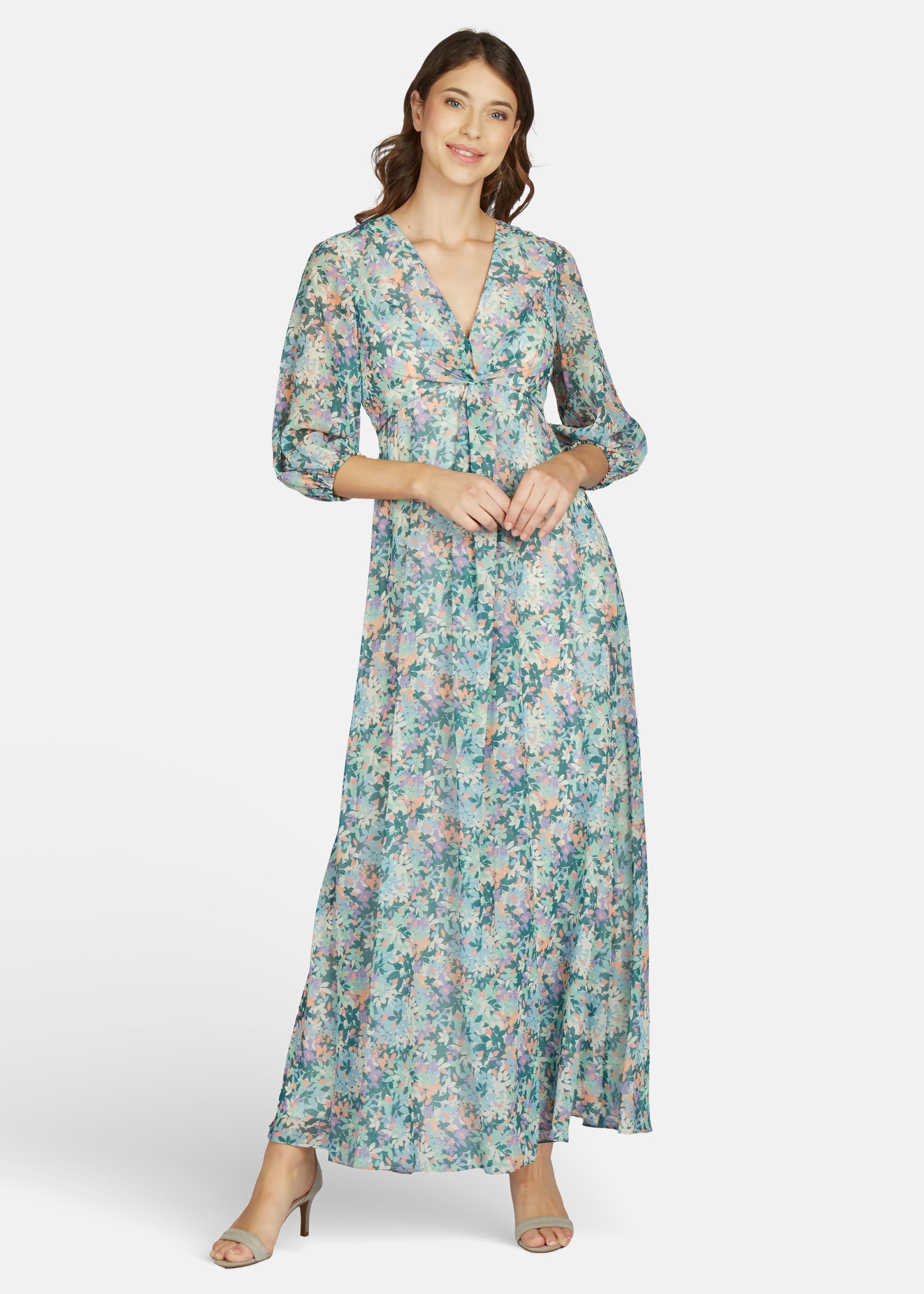 Kleo Abendkleid mit Blumenprint MULTI PASTEL