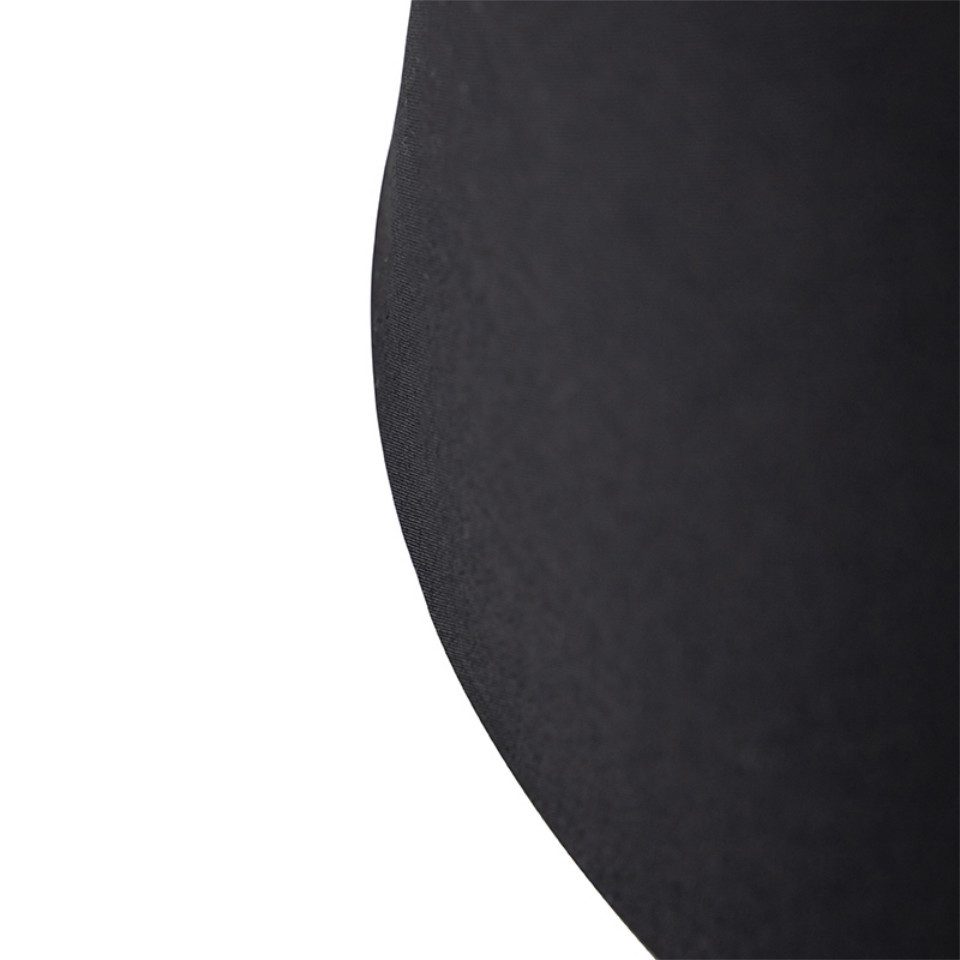 Qazqa Lampenschirm Rond schuin katoen, QAZQA Lampenschirm, Schwarz, Textil, Modern