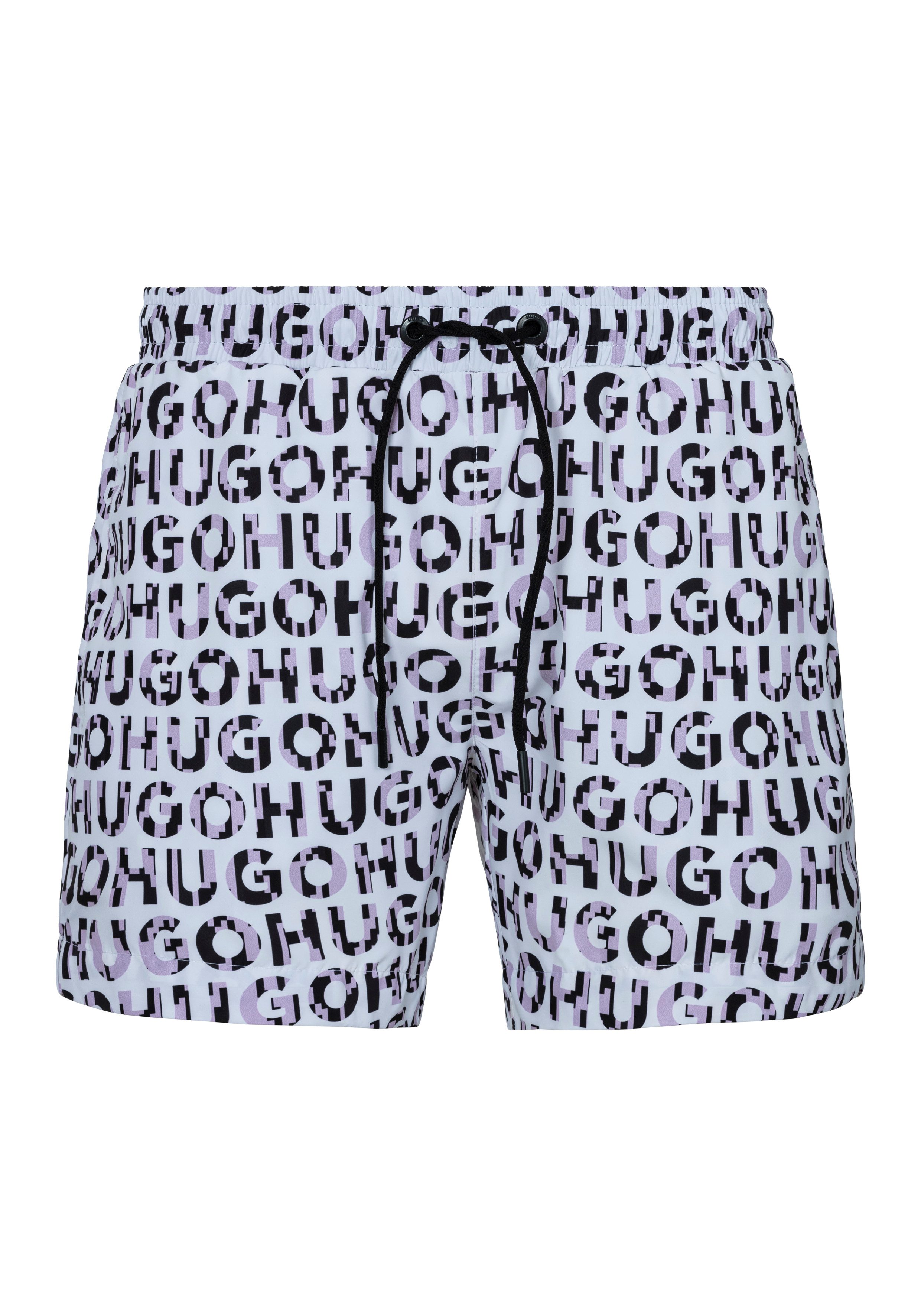 HUGO Badehose TORTUGA mit Allover-Logoschriftzug günstig online kaufen