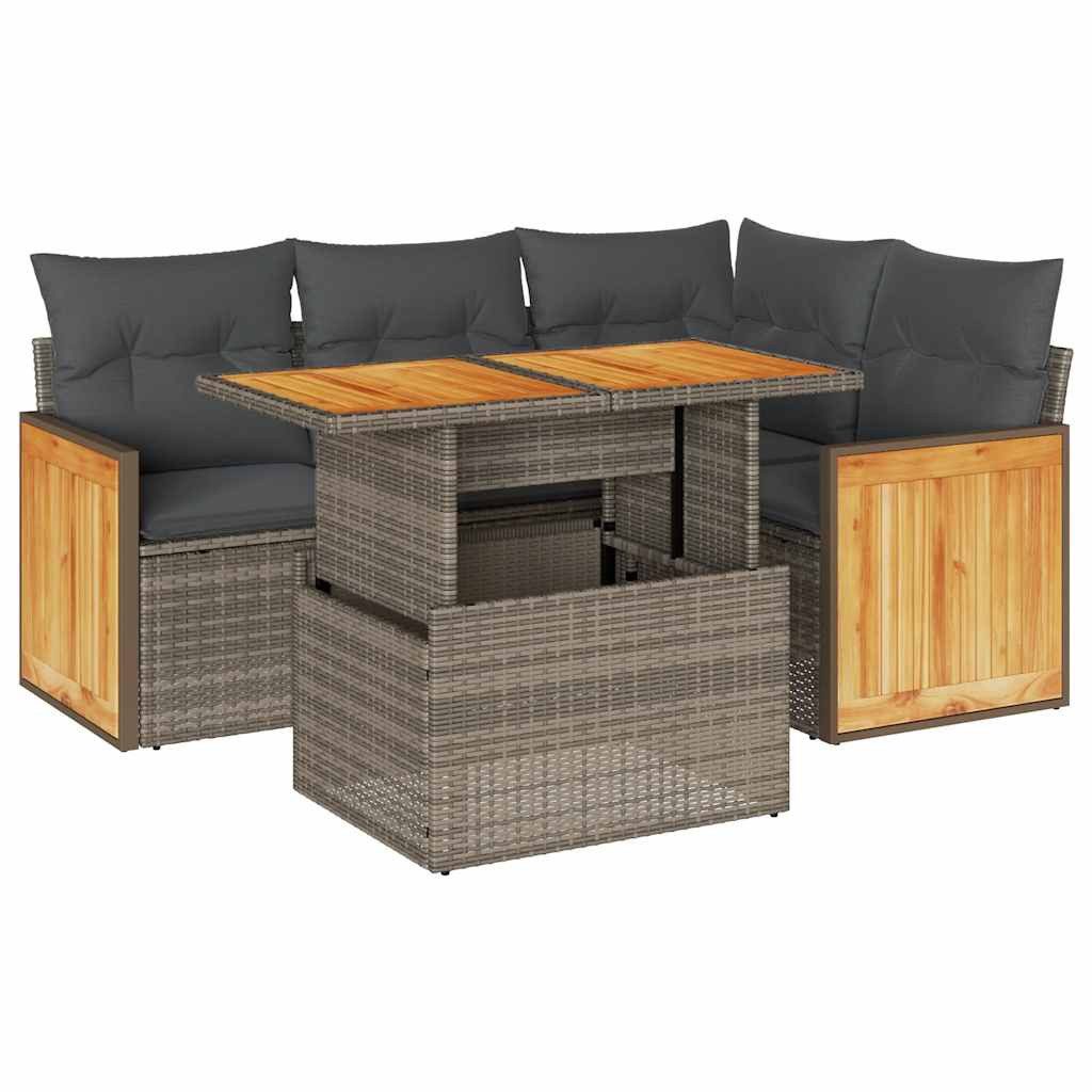 vidaXL Gartenlounge-Set 5-tlg. Garten-Sofagarnitur mit Kissen günstig online kaufen