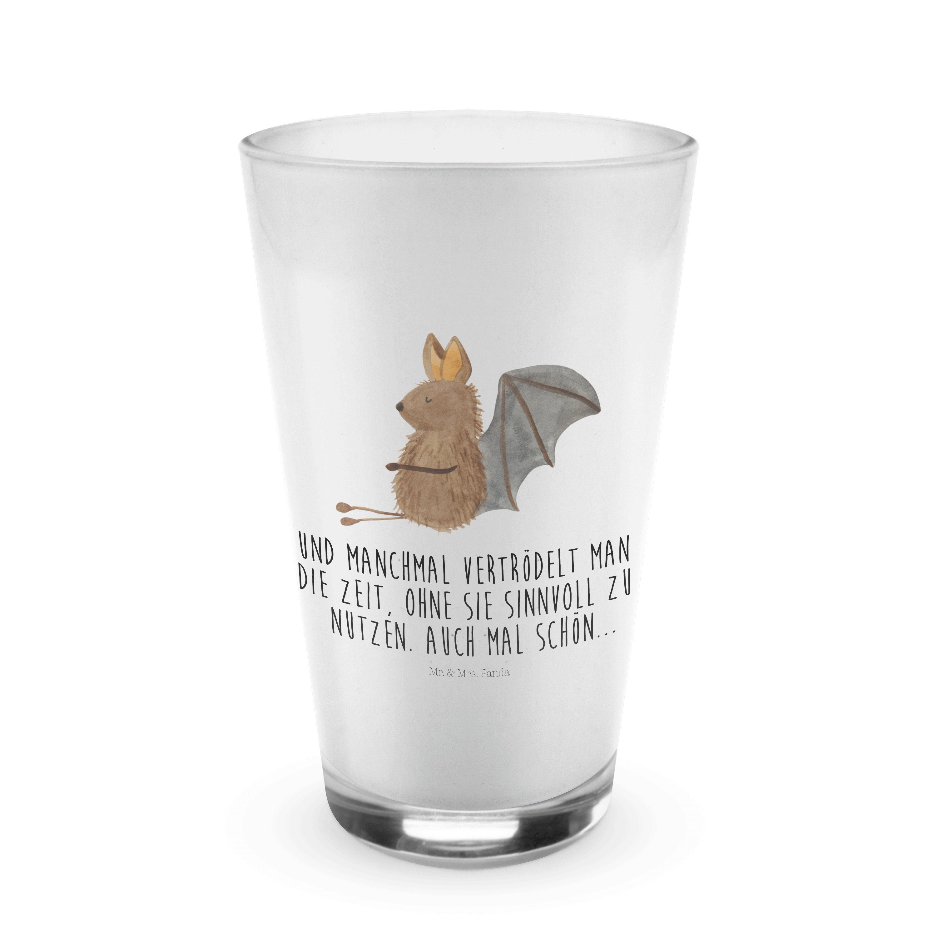 Glas Fledermaus Sitzen - Transparent - Geschenk, entspannen, Latte Macchia