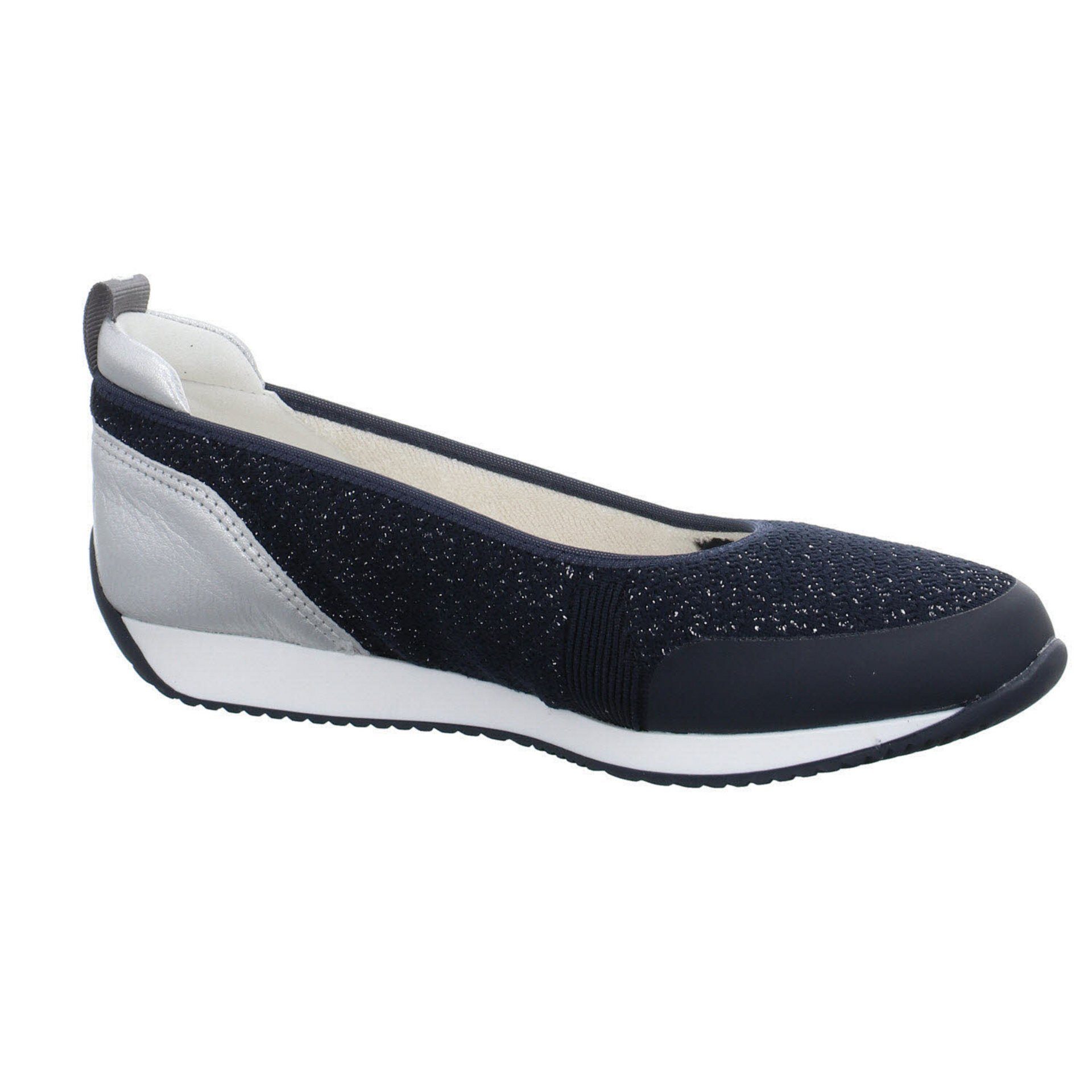 Ballerina sonst Ara Kombi Schuhe Leder-/Textilkombination Ballerinas Fusion Porto blau Ballerina 4