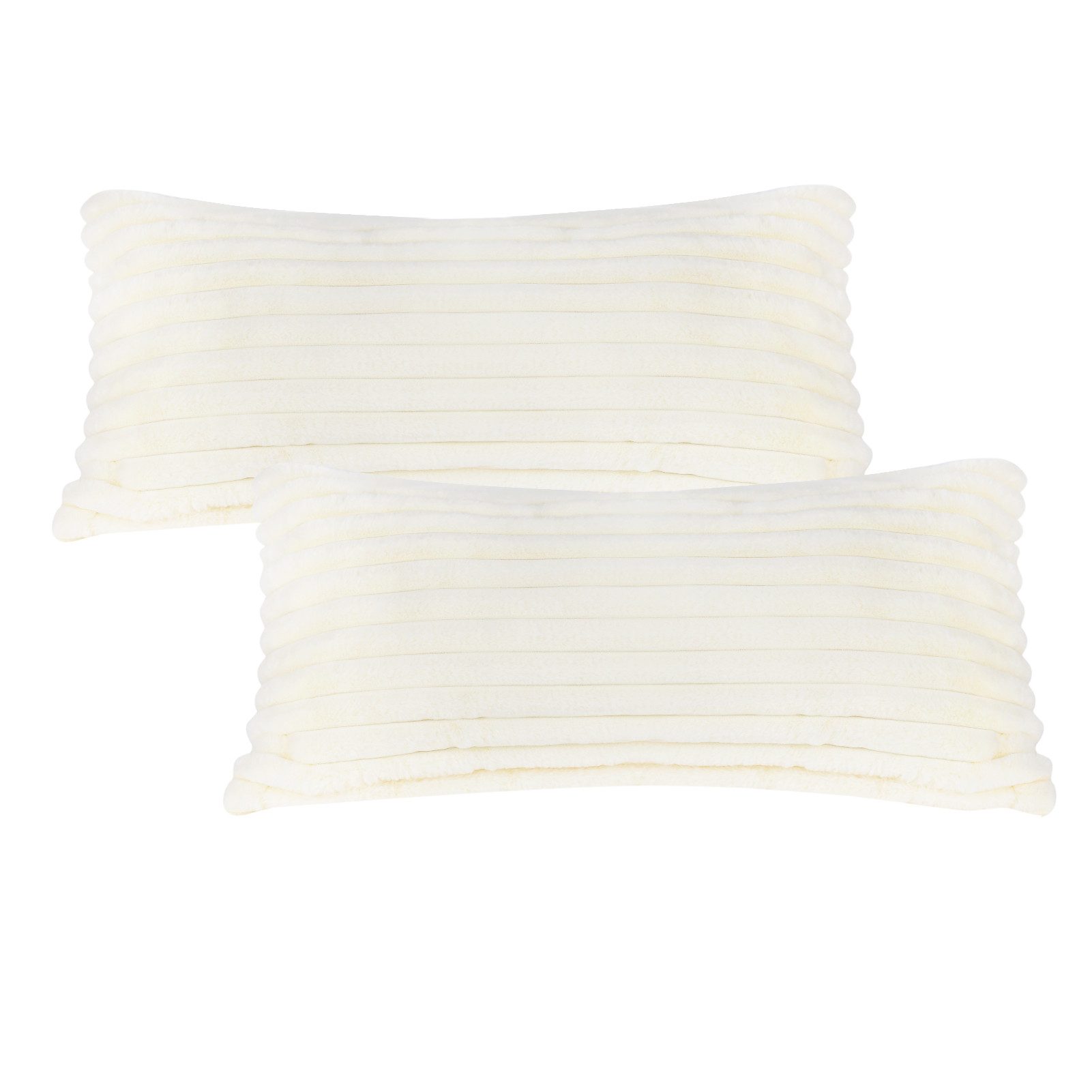 KEAYOO Bettwäsche Flauschiger Kunstfell-Streifen, 2 teilig, Plüsch Bettwäsc günstig online kaufen