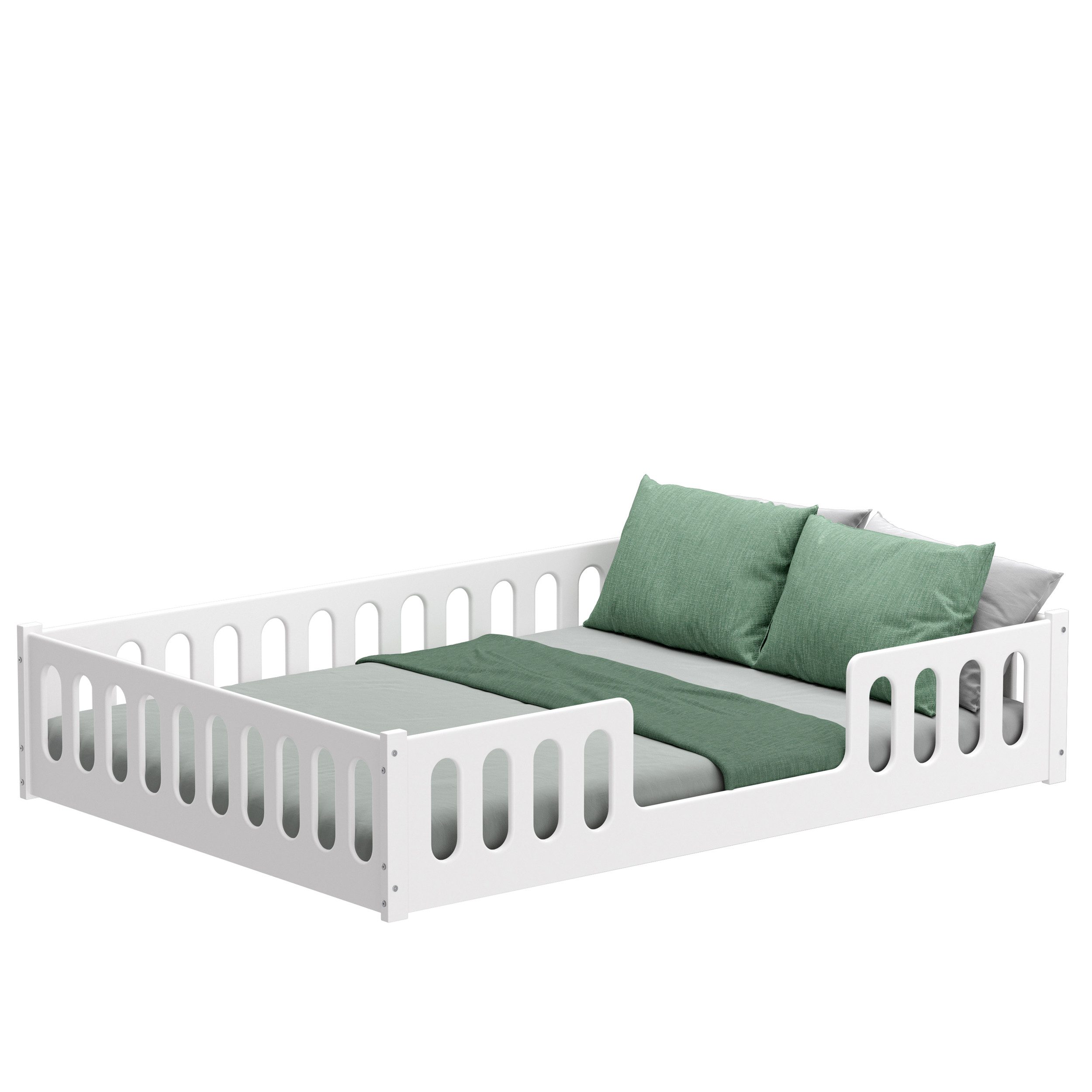 CADANI Kinderbett Monte weiss (abnehmbarer Rausfallschutz), günstig online kaufen