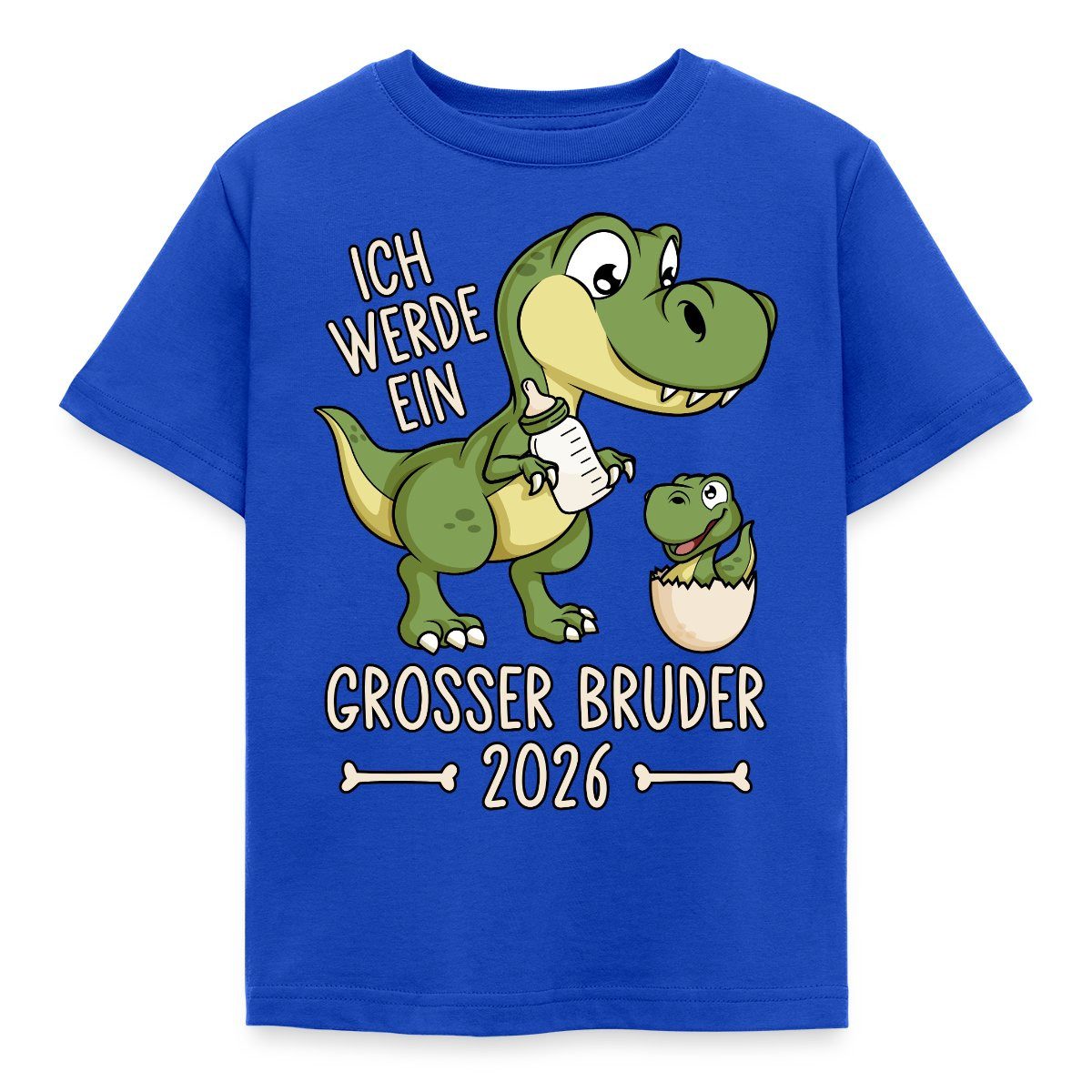 T-Shirt Großer Bruder 2026 Ei Baby Dino Dinosaurier Kinder T-Shirt