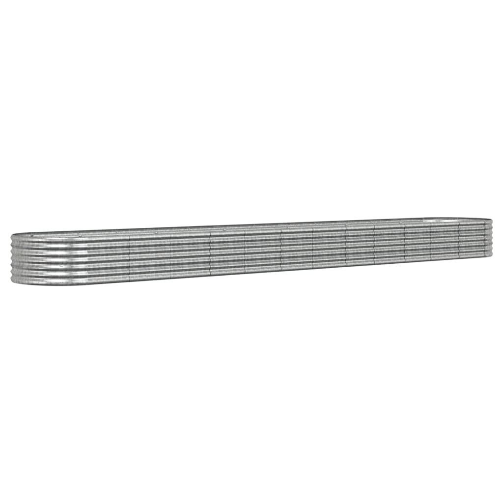 furnicato Hochbeet Verzinkter Stahl 512x80x36 cm Silbern