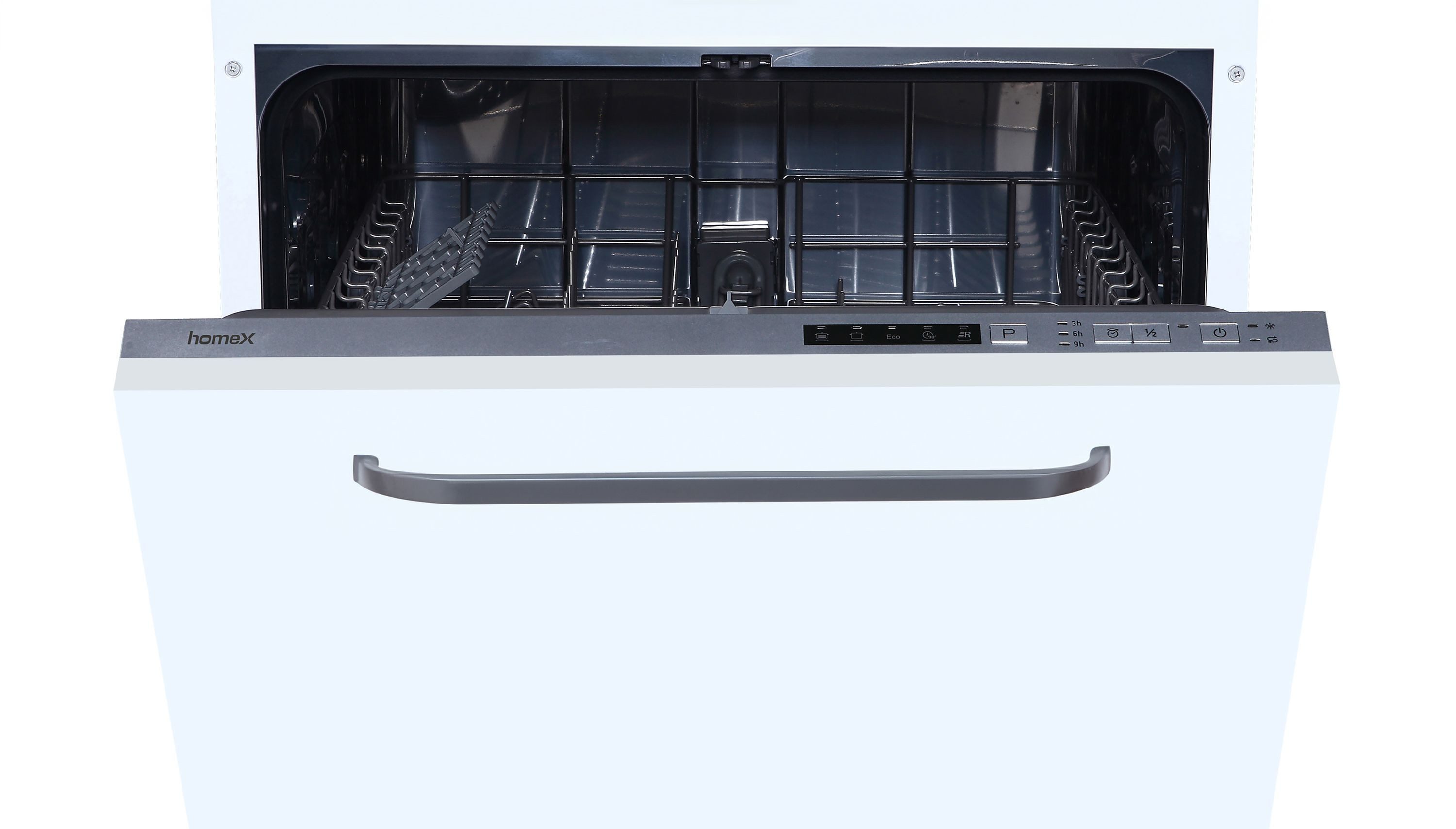 homeX vollintegrierbarer Geschirrspüler GSEV6014AE, 11 l, 14 Maßgedecke, Einbauspülmaschine vollintegriert, 60 cm, 5 Programme, Aquastop, weiß