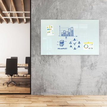 Kubus Magnettafel Glas-Whiteboard, verschiedene Größen, magnethaftend, Magnettafel, Sicherheitsglas