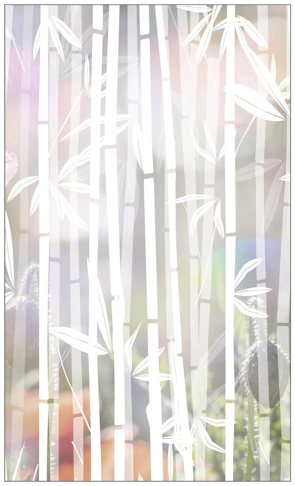 Look 100 haftend 60 halbtransparent, x Fensterfolie MySpotti, cm, Bamboo glatt, white, statisch