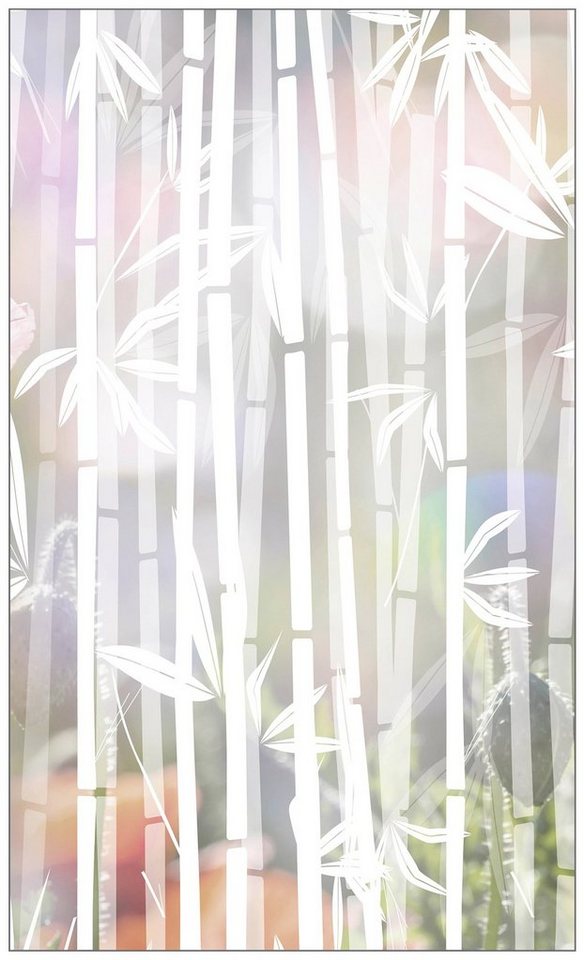 cm, glatt, MySpotti, 60 Look statisch haftend Bamboo halbtransparent, Fensterfolie x 100 white,