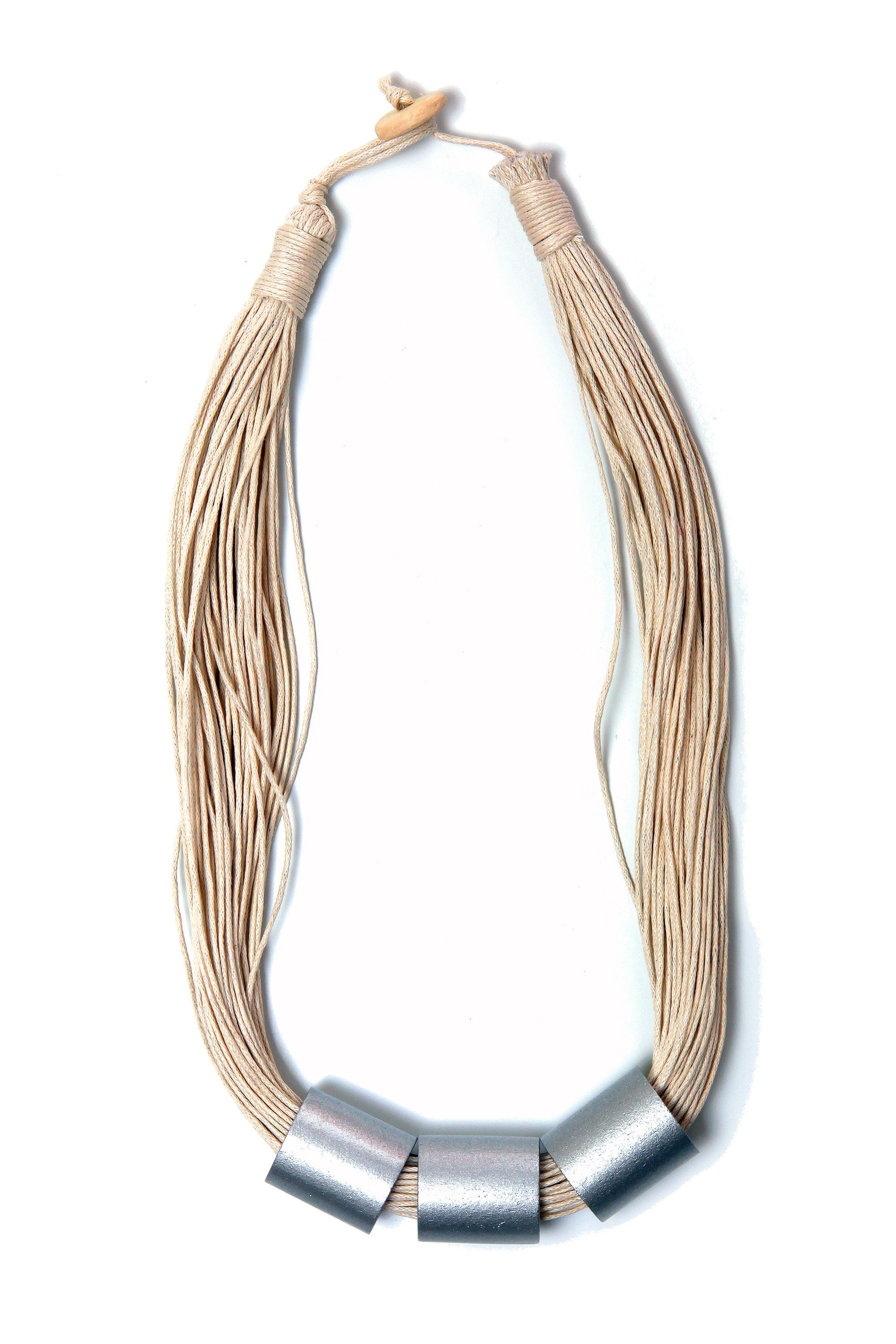 COLLEZIONE ALESSANDRO Kette mit Anhänger Ruth, mit Holzperlen