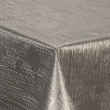 laro Tischdecke Wachstuch-Tischdecken Weihnachten Grau Geprägt Metallic rechteckig