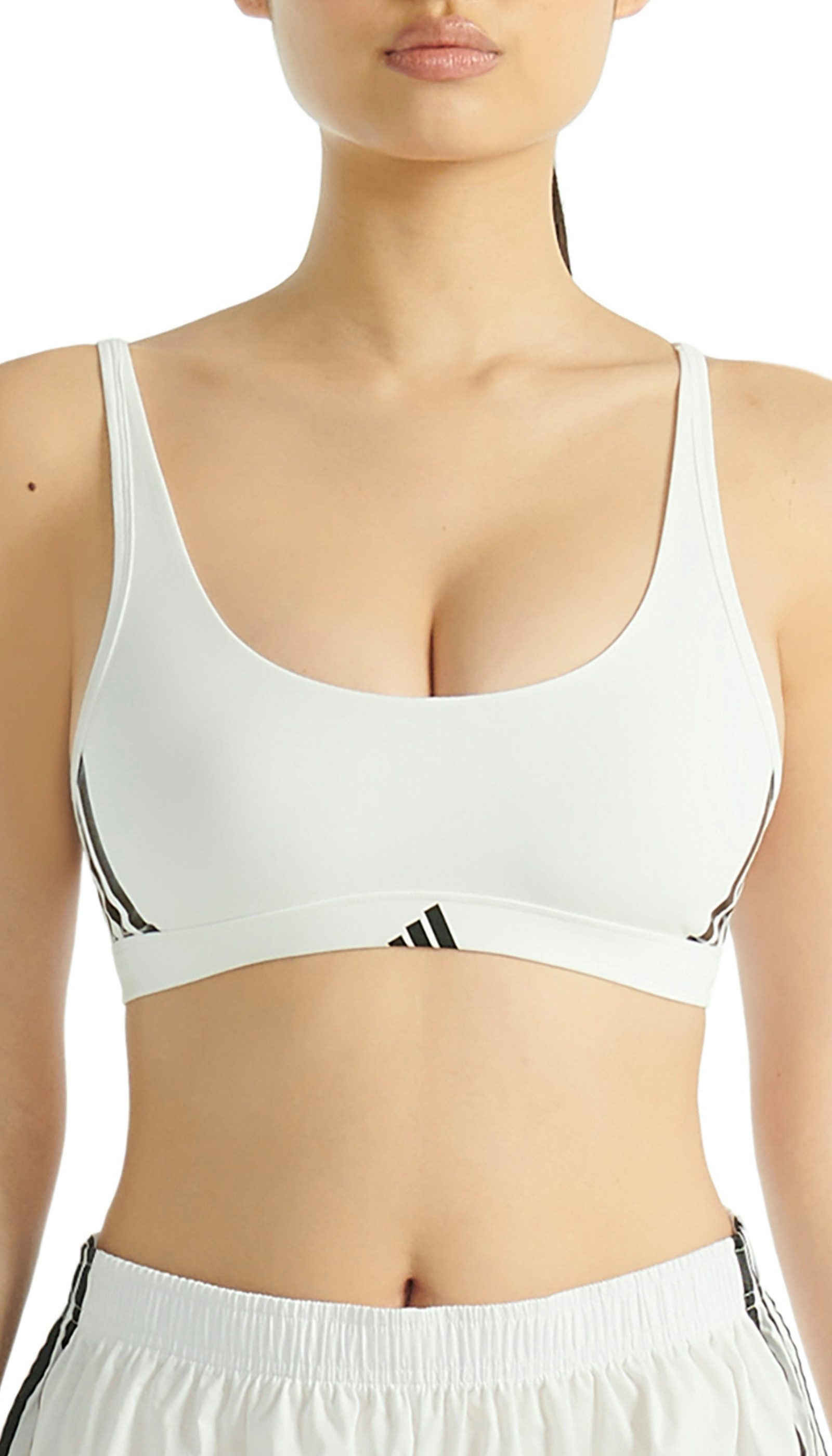adidas Sportswear Bralette Sport Active Essentials Cotton 3 Stripes weich, dehnbar und leicht, Jacquard-Logo-Träger