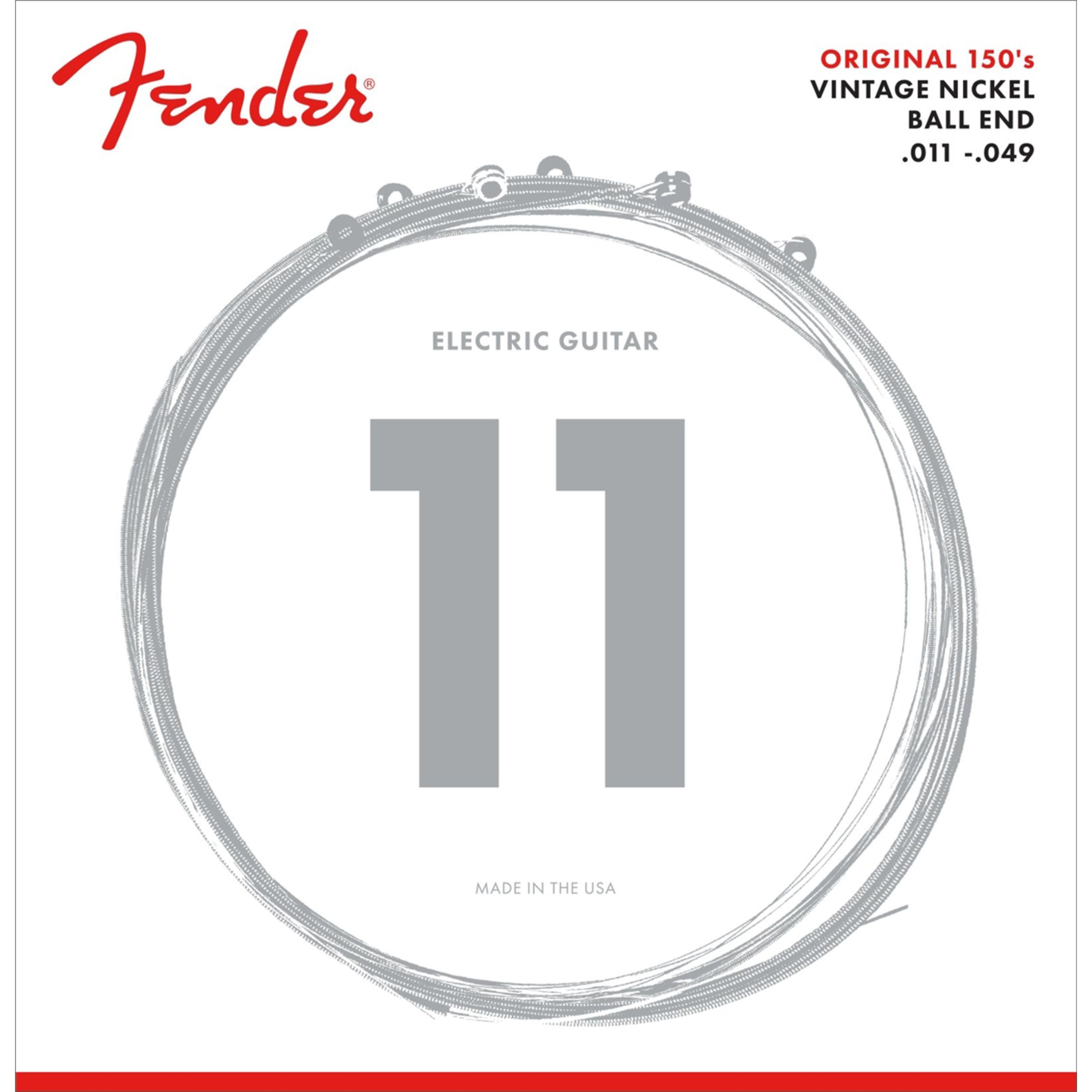 Fender Saiten, E-Gitarren Saiten 150M 11-49 Pure Nickel - E-Gitarrensaiten