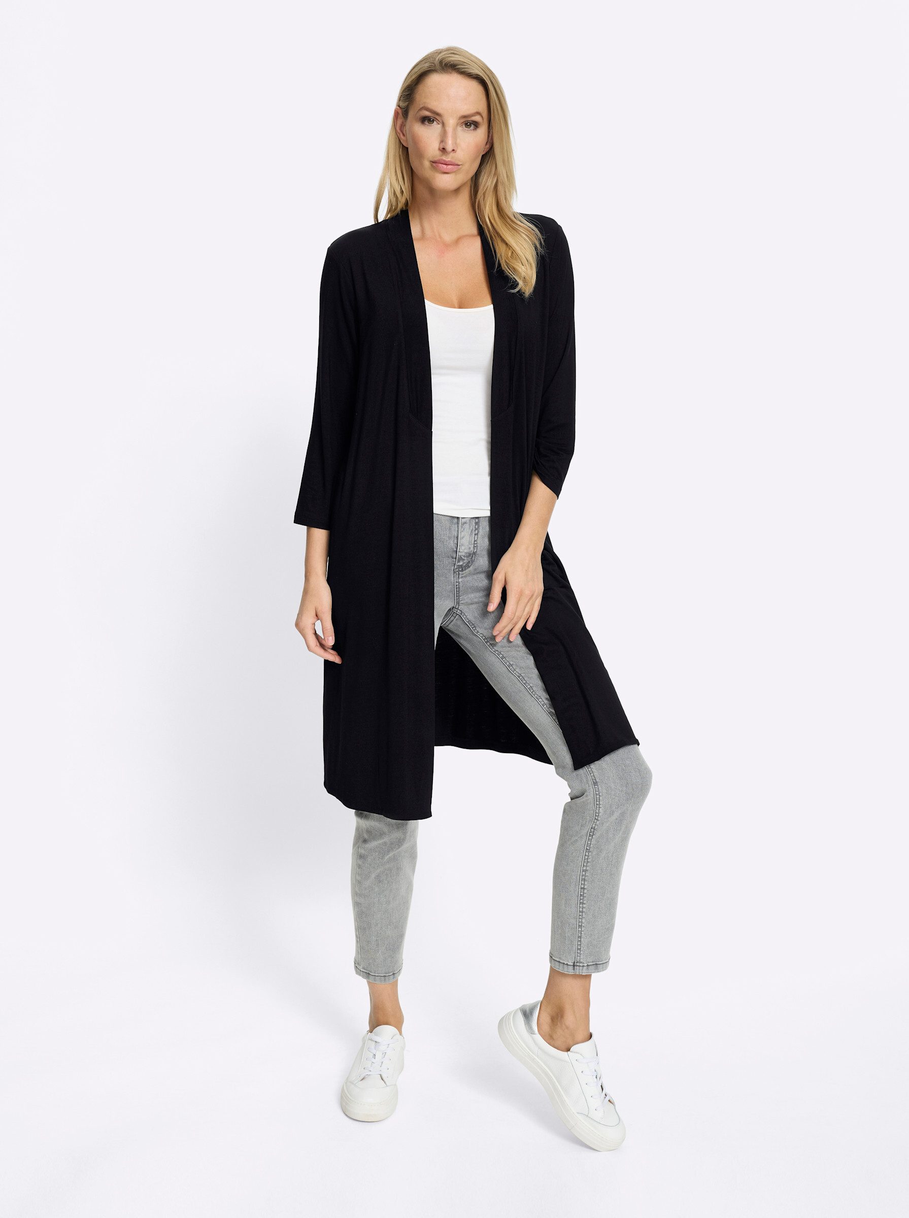 heine Shirtjacke Shirtjacke 3/4-Arm