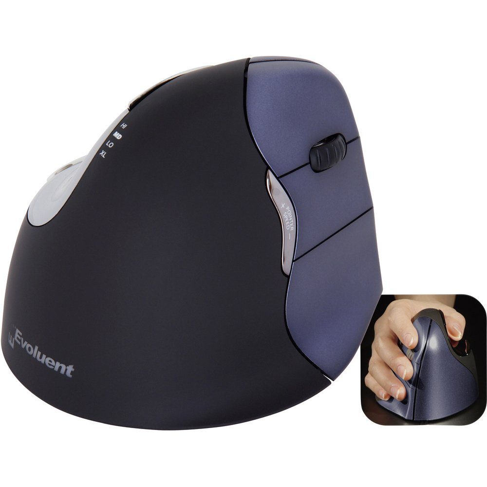 EVOLUENT Evoluent Vertical Mouse 4 VM4RW Ergonomische Maus Funk Optisch Schw Mäuse