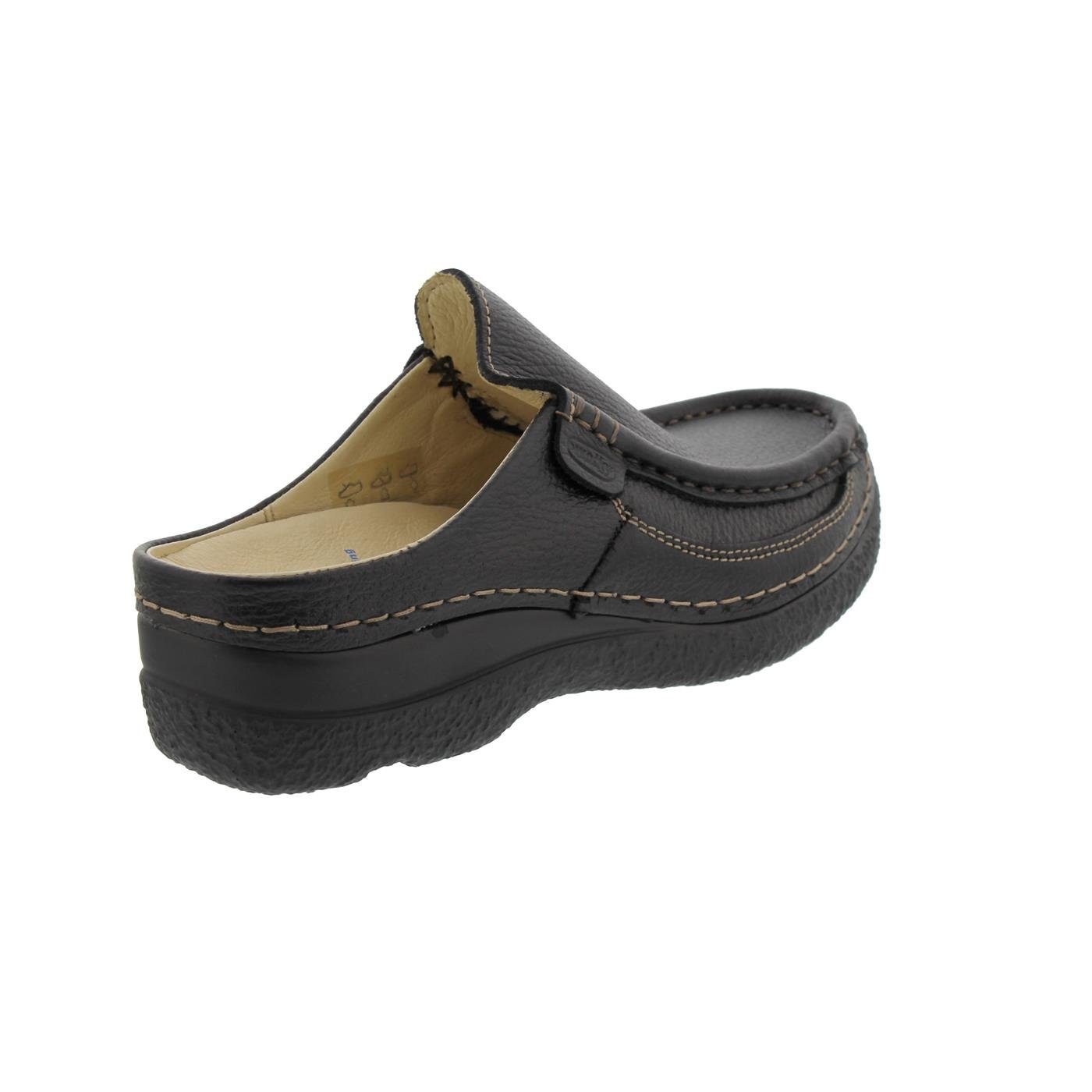 WOLKY Wolky Roll Slide, Printed leather, black, Clog 0620270-000 Clog