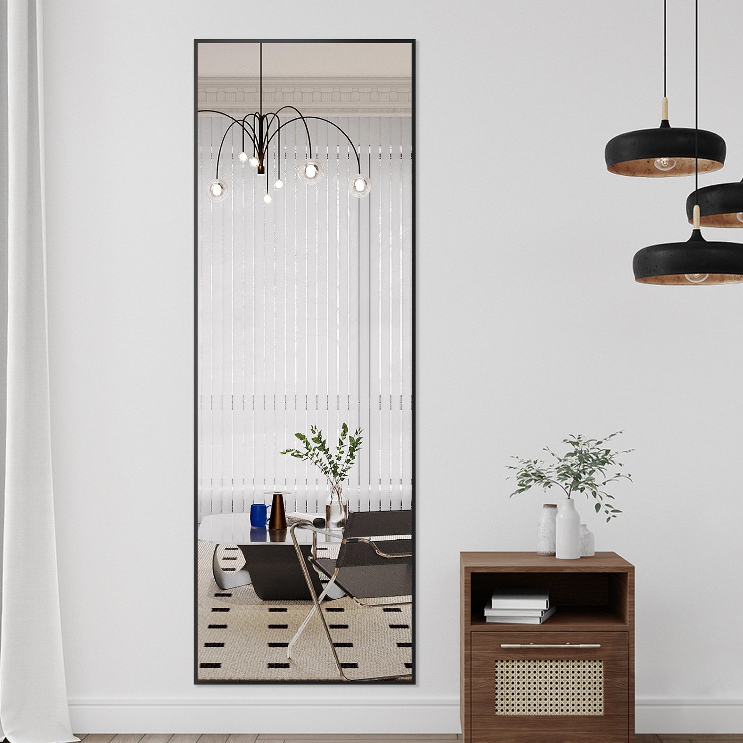 Boromal Standspiegel Spiegel groß Schwarz Wandspiegel günstig online kaufen
