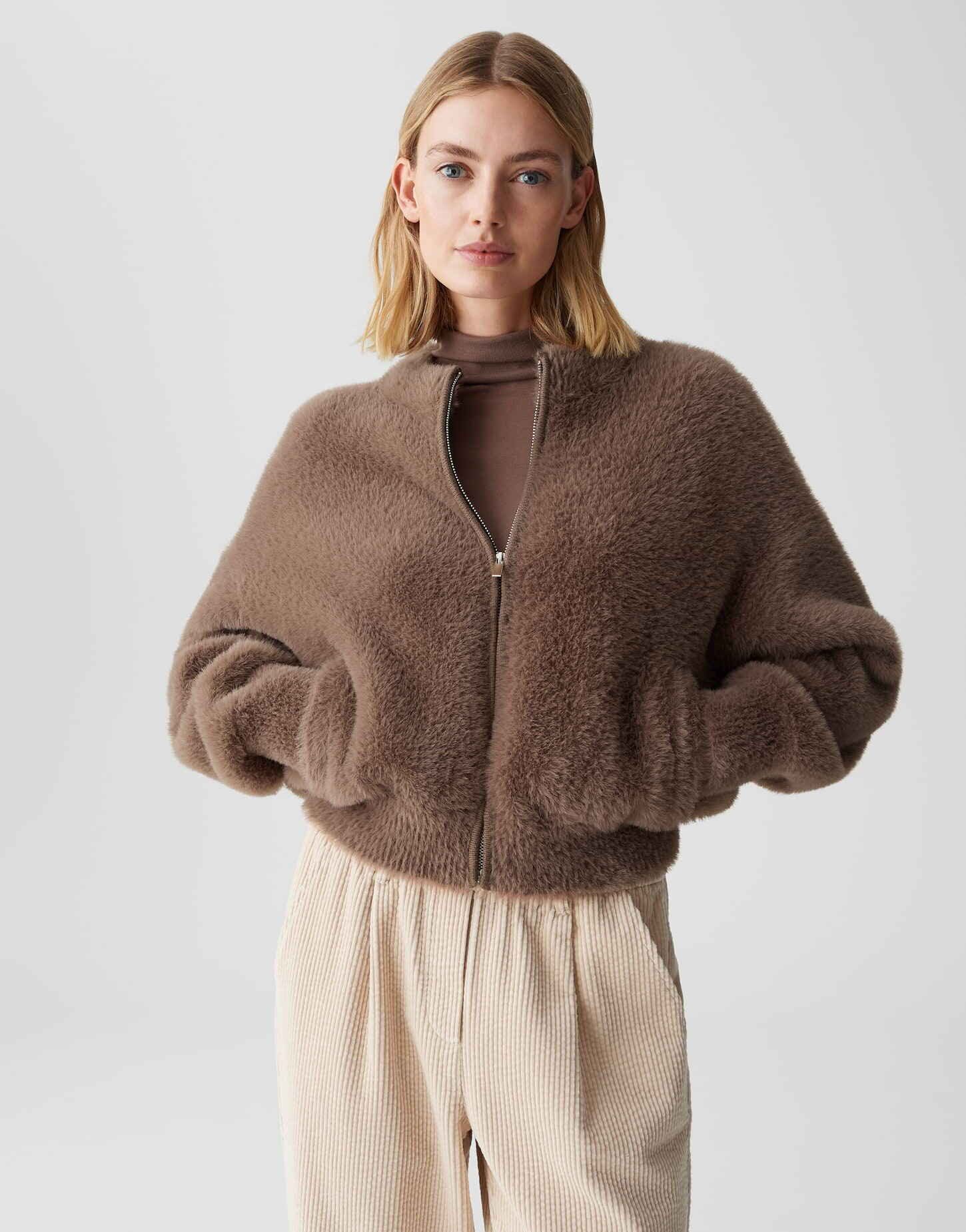 OPUS Strickjacke DORES in Felloptik lockere Passform, weicher Griff, dezent günstig online kaufen