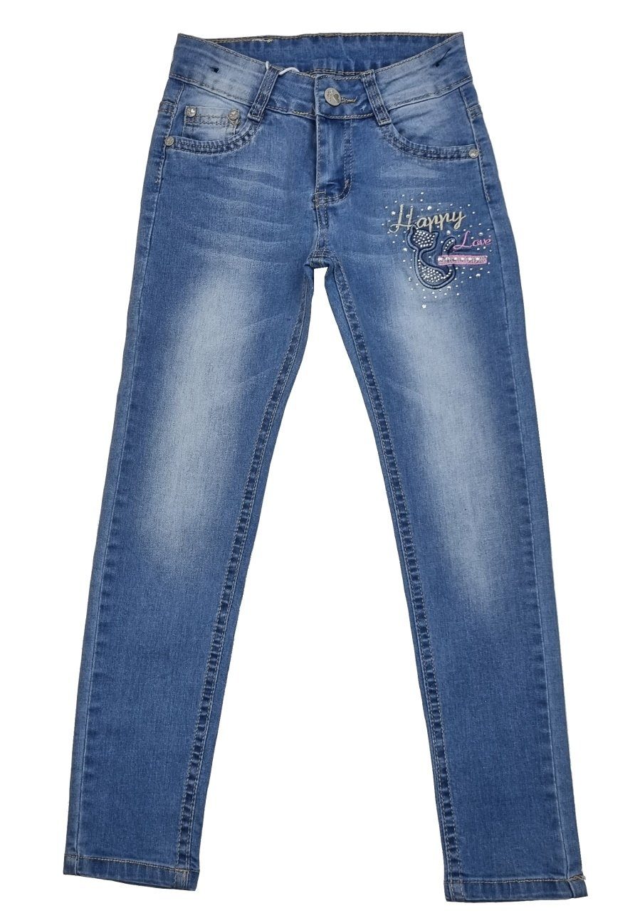 Fashion Stretch, Jeans 5-Pocket-Jeans Girls Hose Mädchen M29