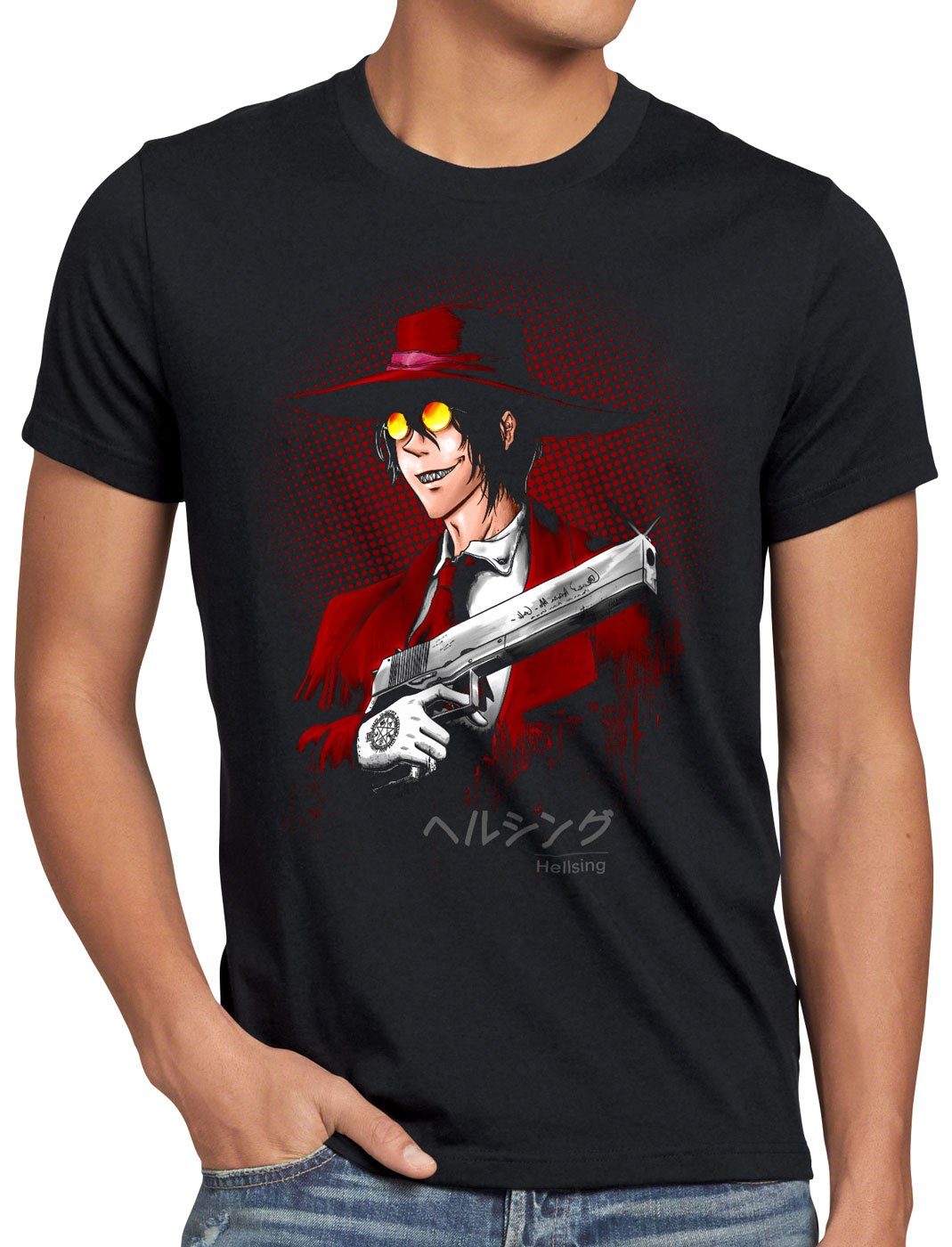 style3 Print-Shirt Herren T-Shirt Alucard hellsing anime vampir japan