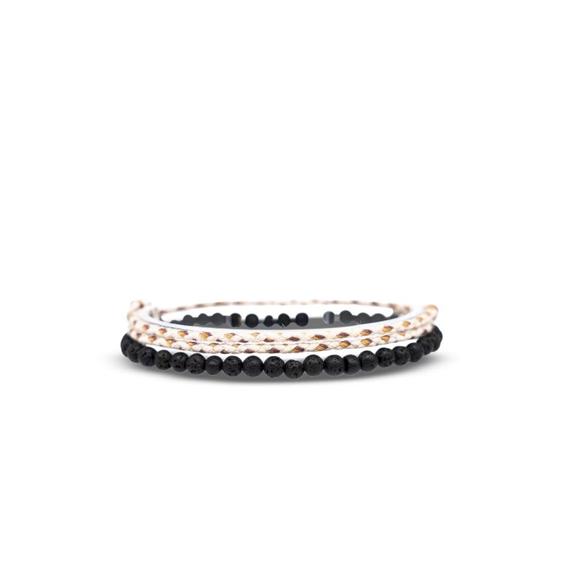 Made by Nami Armband Set 2x Surfer Armband Damen & Herren Perlenarmband Boho Armband (Set, 2), Handgemacht Boho Style Freundschaftsarmbänder