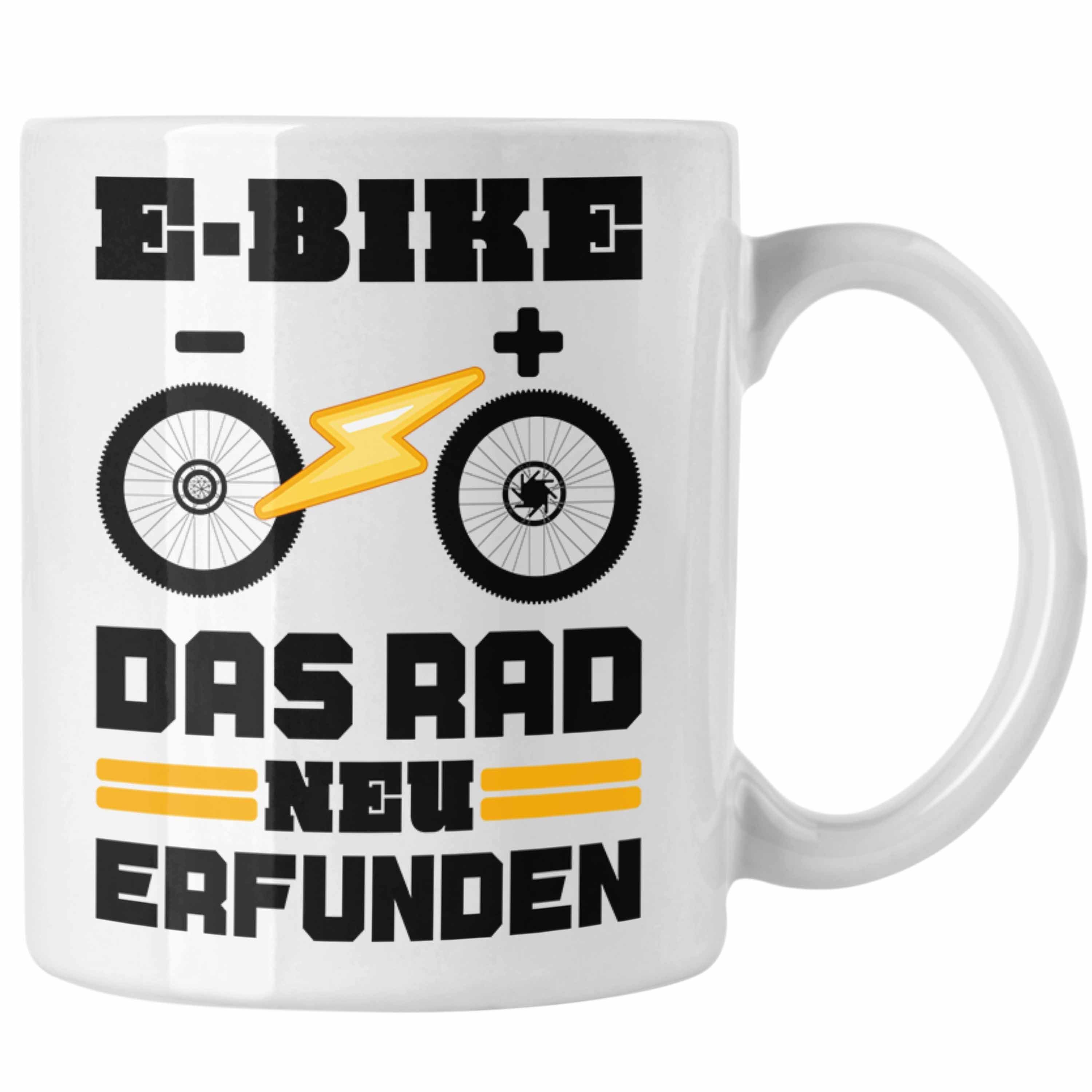 mit Lustige Geschenk Kaffeetasse Tasse Tasse Rentner Trendation Geschenke Sprüche Elektrofahrrad - Trendation Ebike E-Bike Weiss Spruch