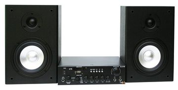 E-Lektron EL5-FB+BK-55 Stereoanlage (FM-Tuner, 35,00 W, FM-Radio, USB/SD Media-Player, Bluetooth-Empfänger, Fernbedienung, Kopfhörerbuchse, Karaoke-Funktion)