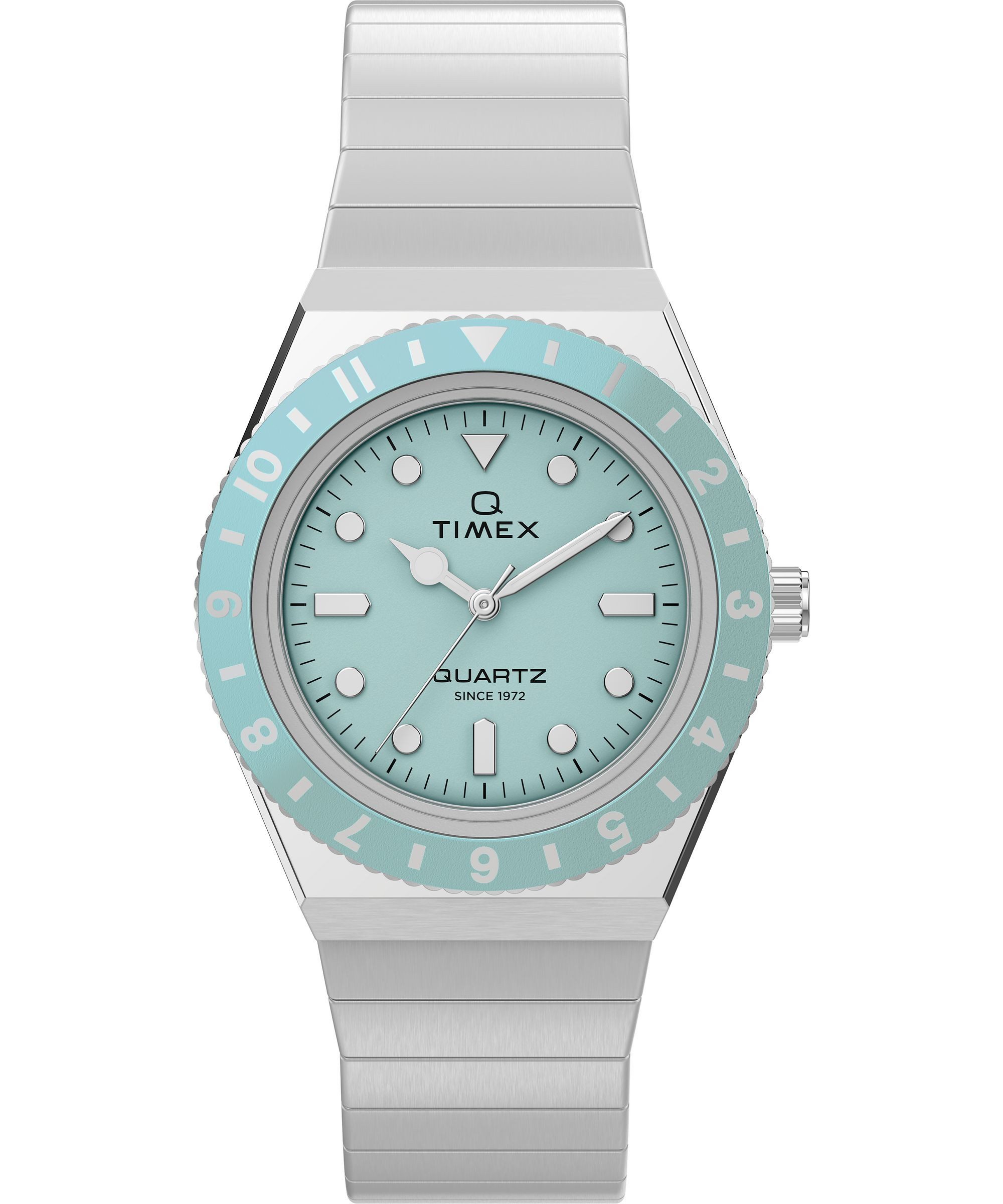 Timex Quarzuhr Q Timex Mini TW2Y77300AJ, Armbanduhr, Damenuhr, Edelstahlarmband, analog, Beleuchtung