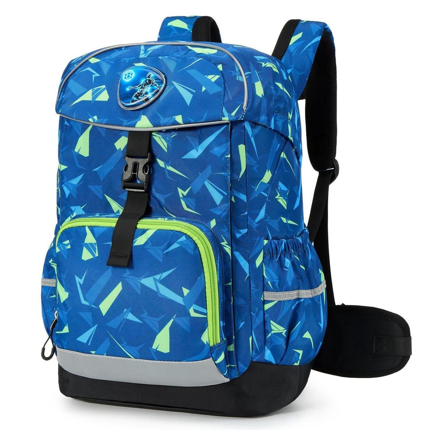 LuxusKollektion Schulrucksack Schulrucksack Jungen Fußball Blau 1-5 Kl